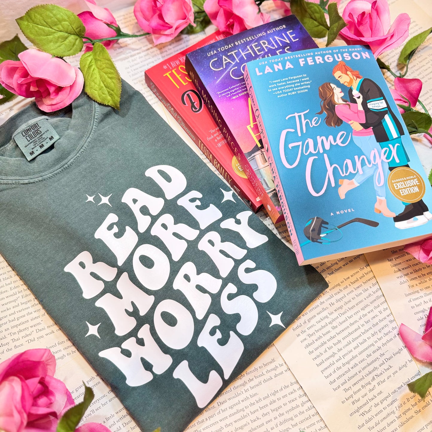 Read More Worry Less Comfort Colors Heavyweight Shirt for Book Lovers | Bookish T-Shirt for Readers