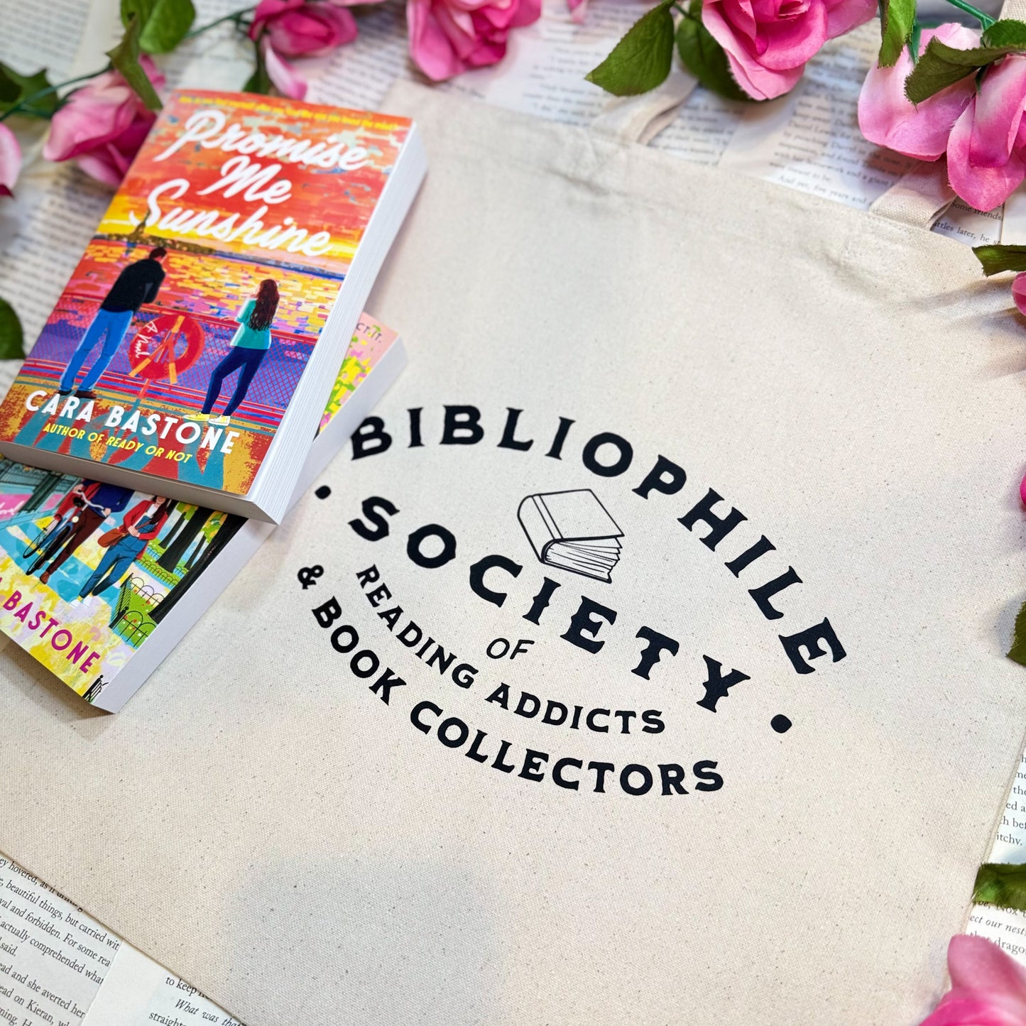 Bibliophile Society Canvas Tote Bag for Book Lovers and Book Collectors