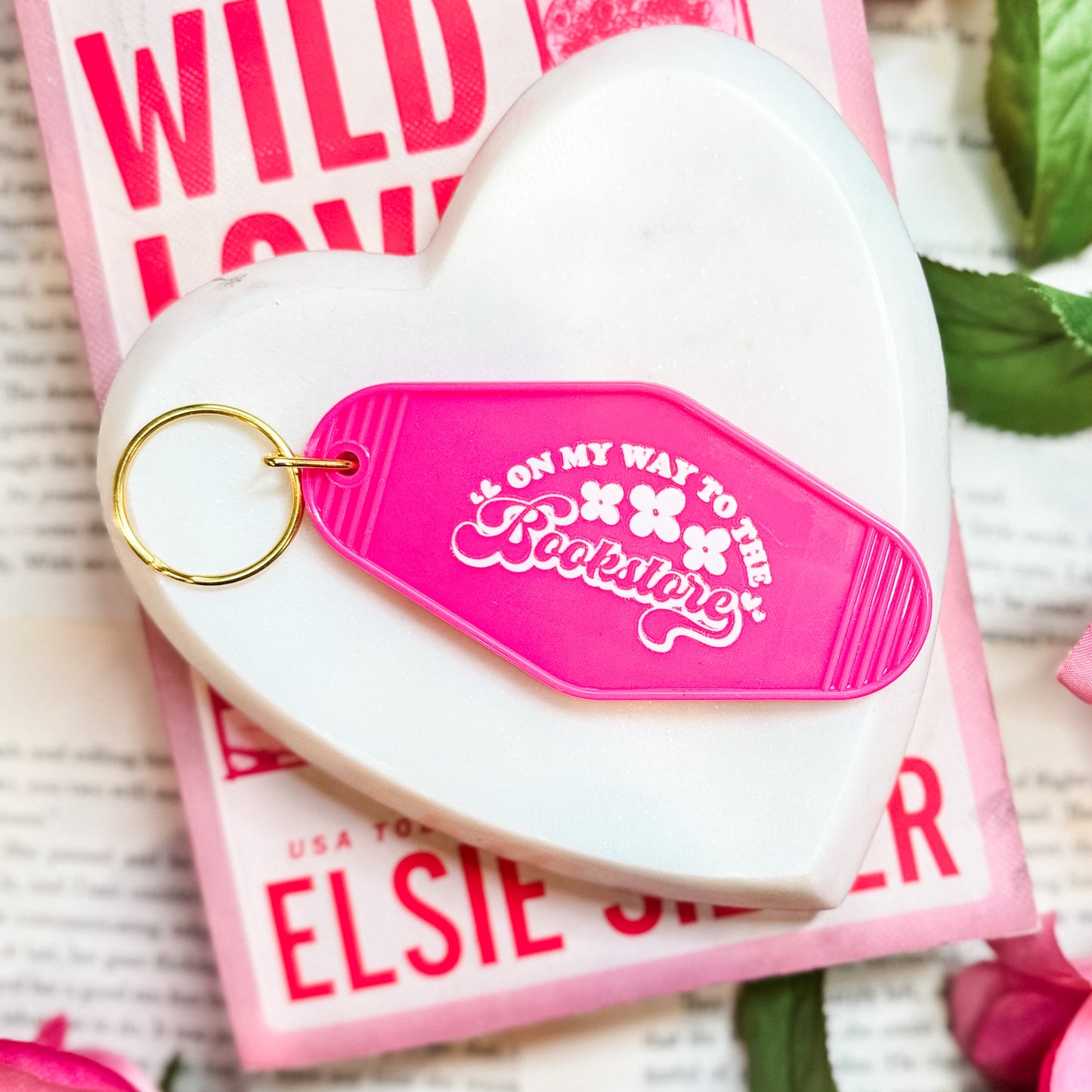 On My Way to the Bookstore Motel Keychain | Perfect Accessory for Book Lovers and Bibliophiles