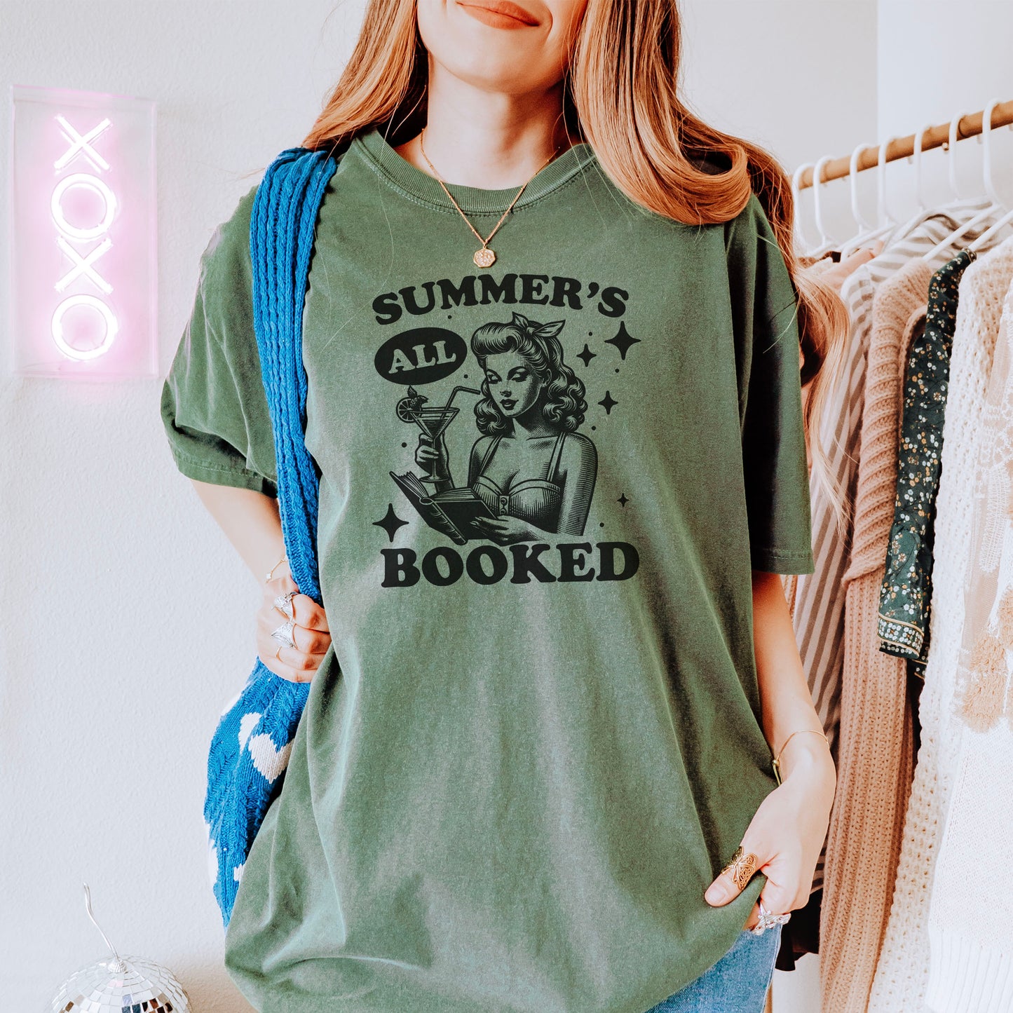 Summer’s All Booked Shirt - Retro Bookish Comfort Colors Tee