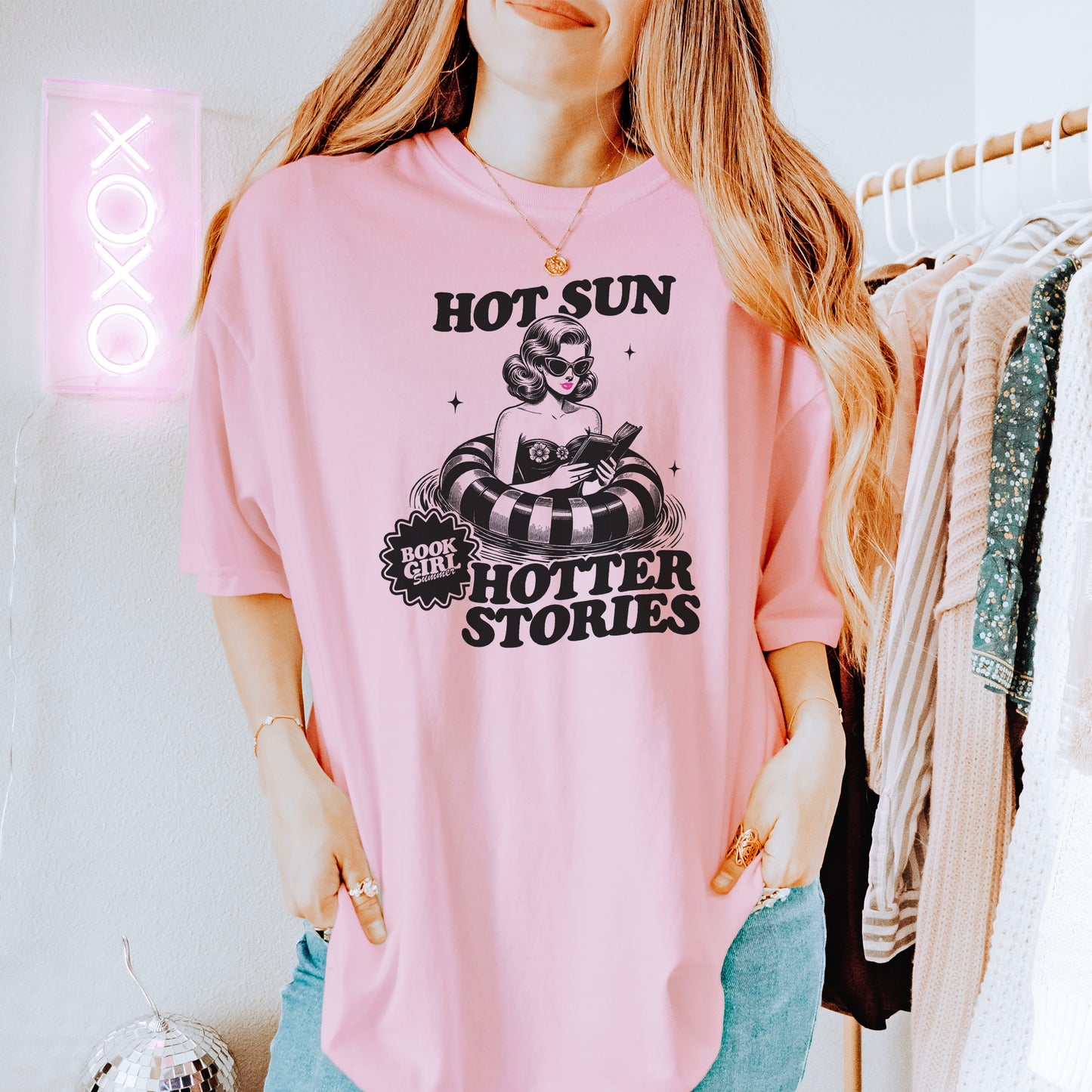 Hot Sun, Hotter Stories Comfort Colors Shirt | Retro Bookish Tee