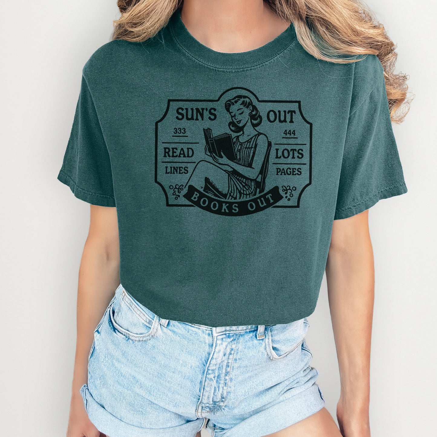 Sun’s Out, Books Out Retro-Inspired Premium Comfort Colors Shirt for Book Lovers