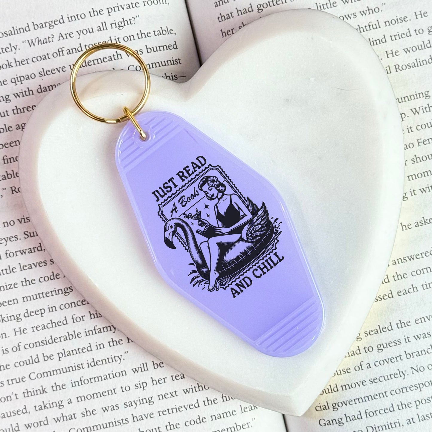 Hot Bookish Summer Motel Keychain