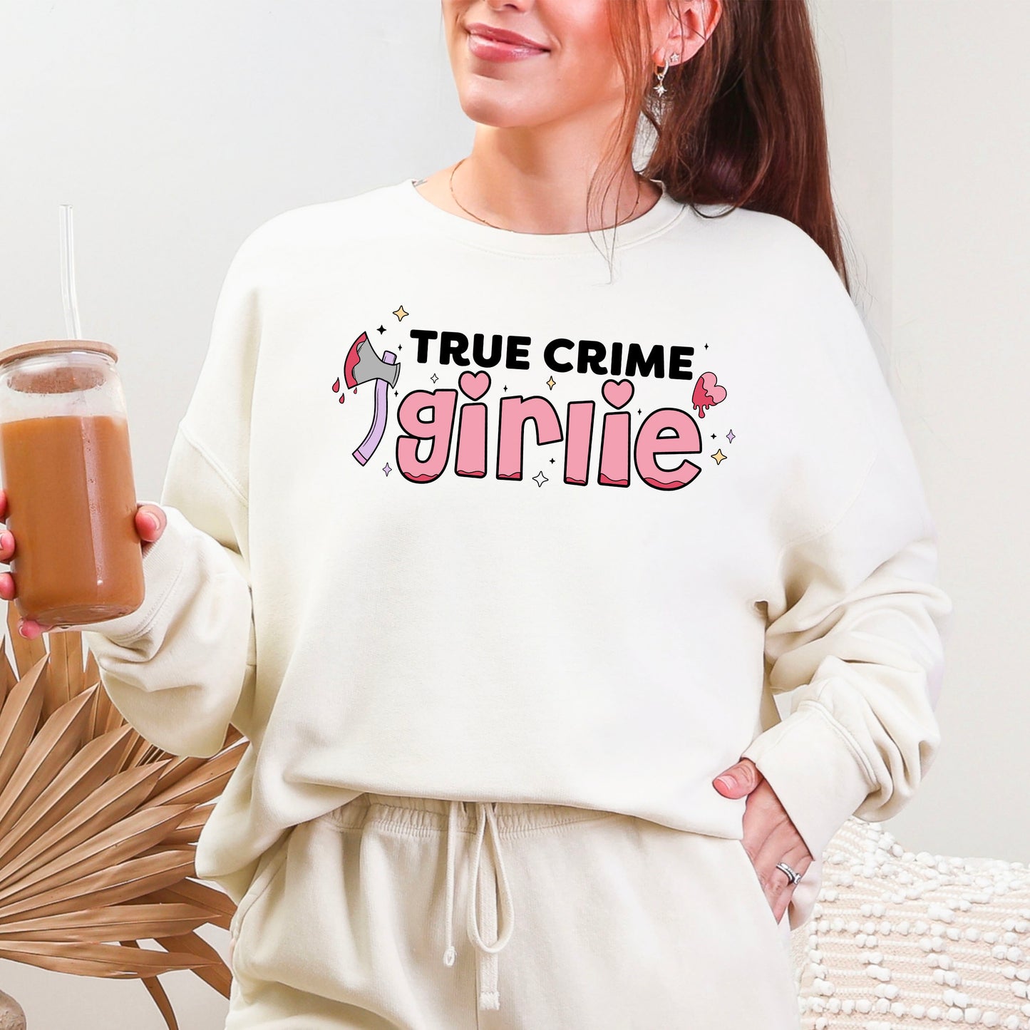 Treu Crime Girlie Lightweight Bookish Comfort Colors Sweater