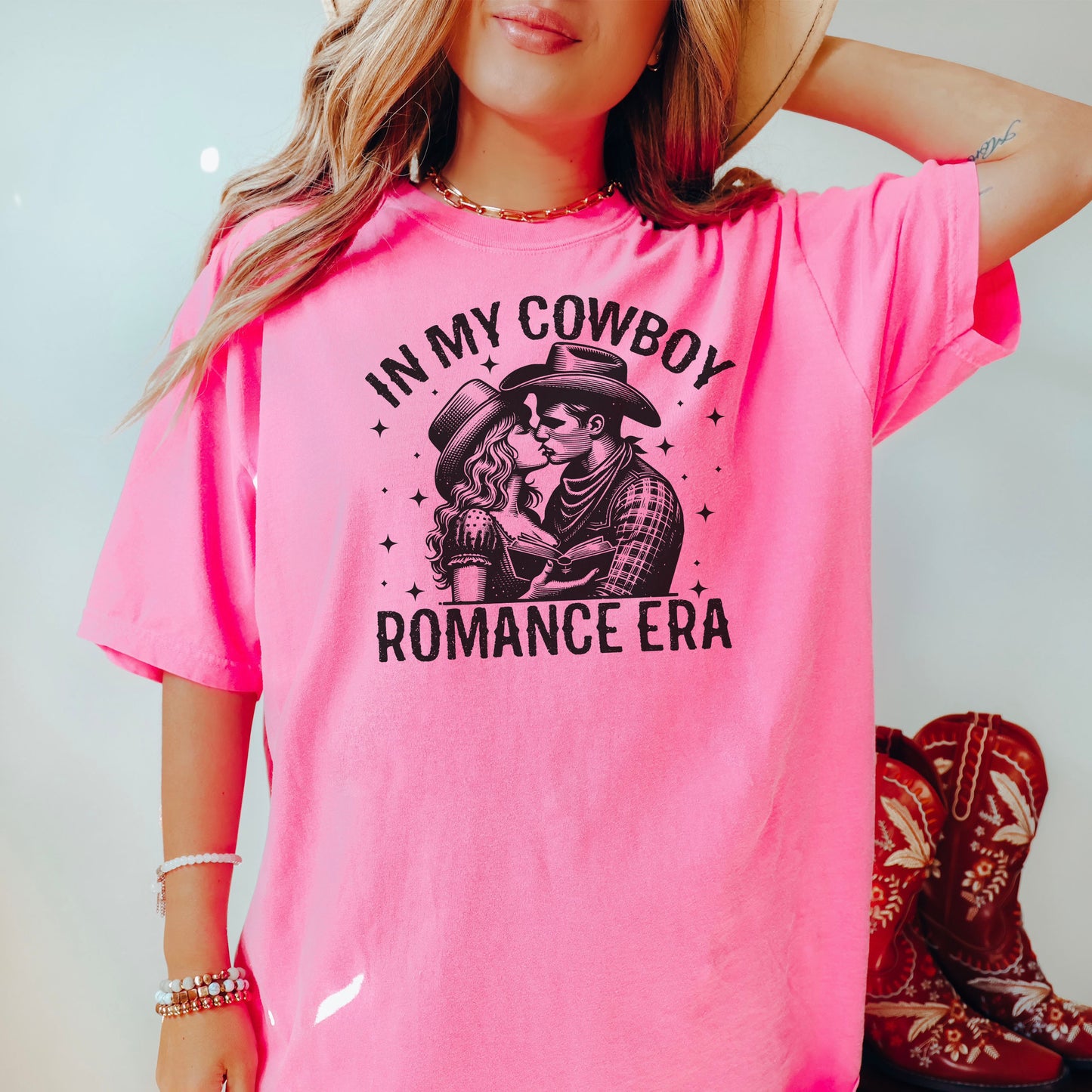In My Cowboy Romance Era (Couple) Comfort Colors Shirt