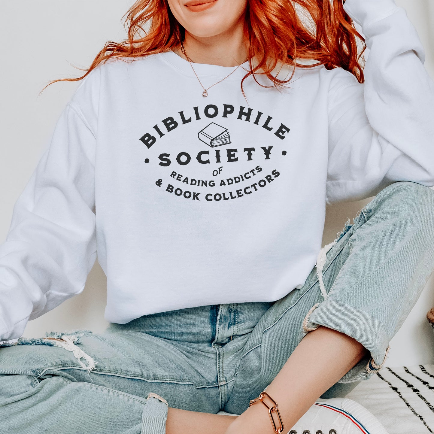 Bibliophile Society Premium Sweatshirt - Natalia’s Design Studio