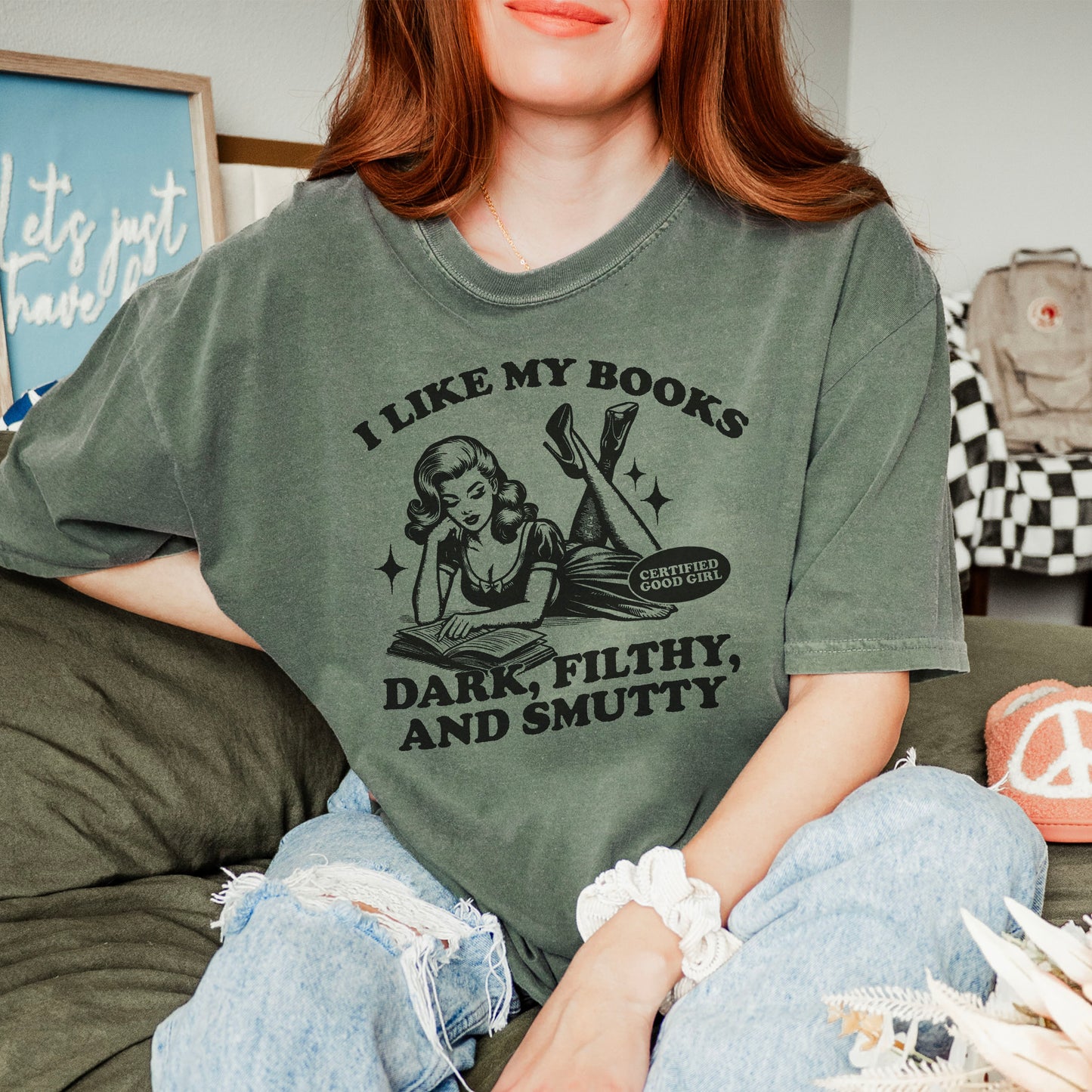 I Like My Books Dark, Filthy and Smutty Premium Shirt