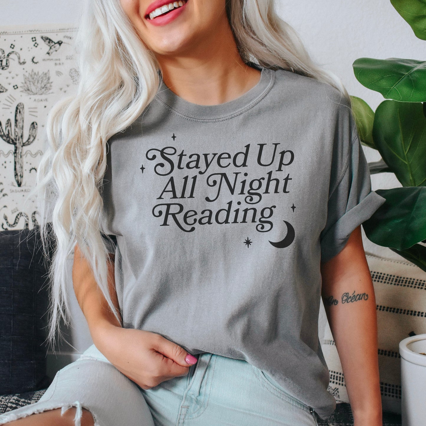 Stayed Up All Night Reading Premium Shirt - Natalia’s Design Studio