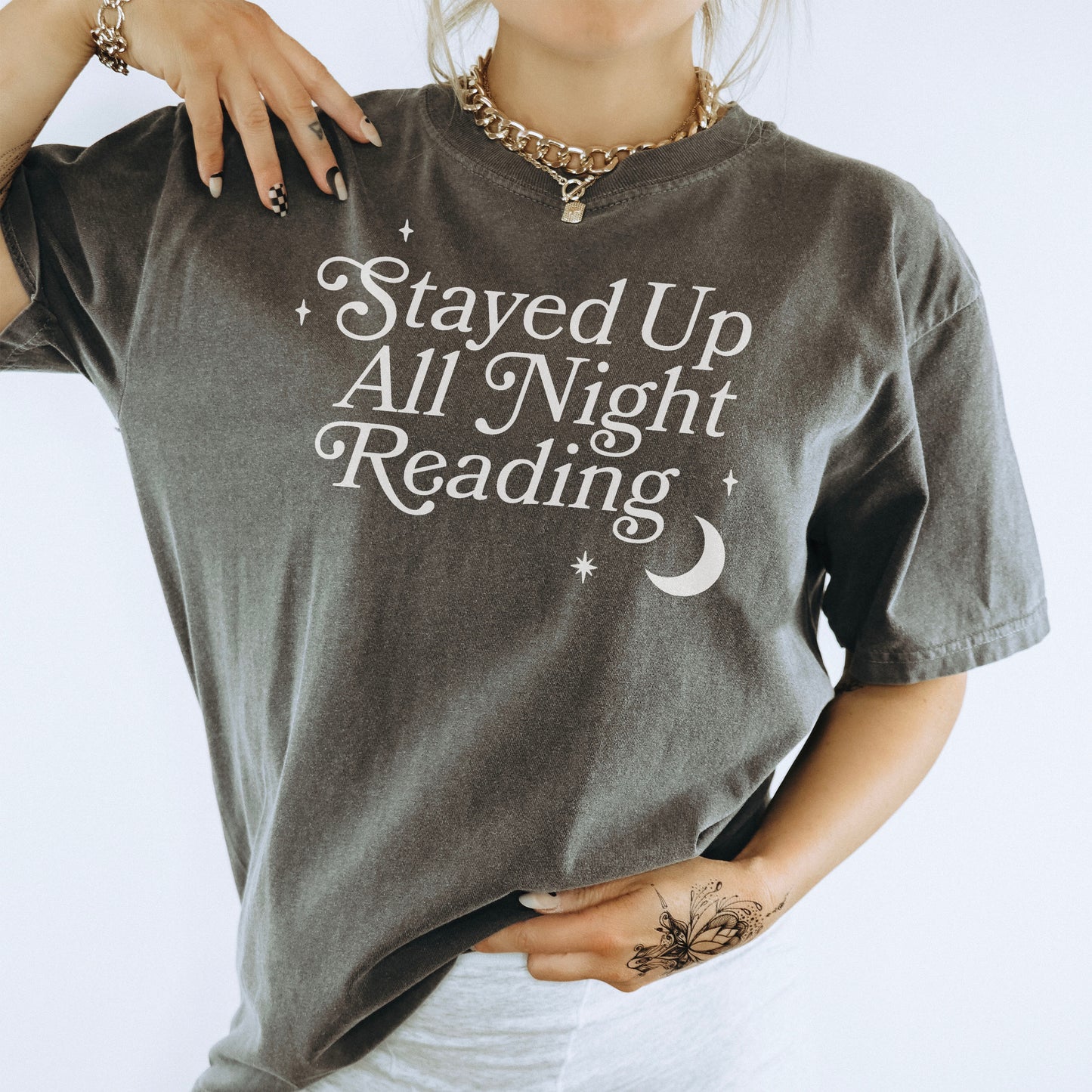 Stayed Up All Night Reading Premium Shirt - Natalia’s Design Studio