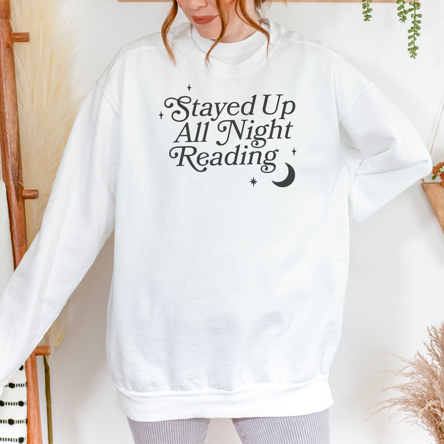 Stayed Up All Night Reading Premium Sweatshirt - Natalia’s Design Studio