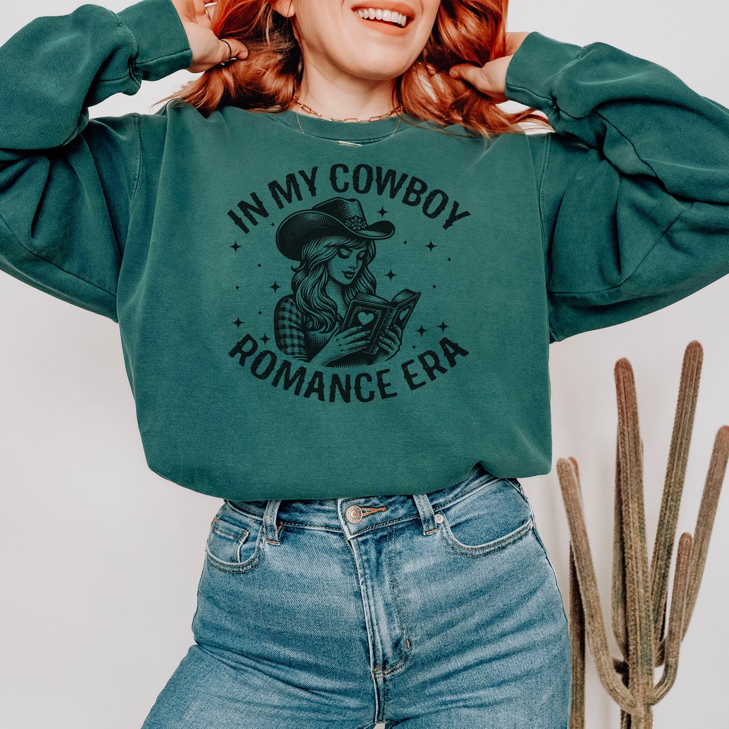 In My Cowboy Romance Era Comfort Colors Sweatshirt