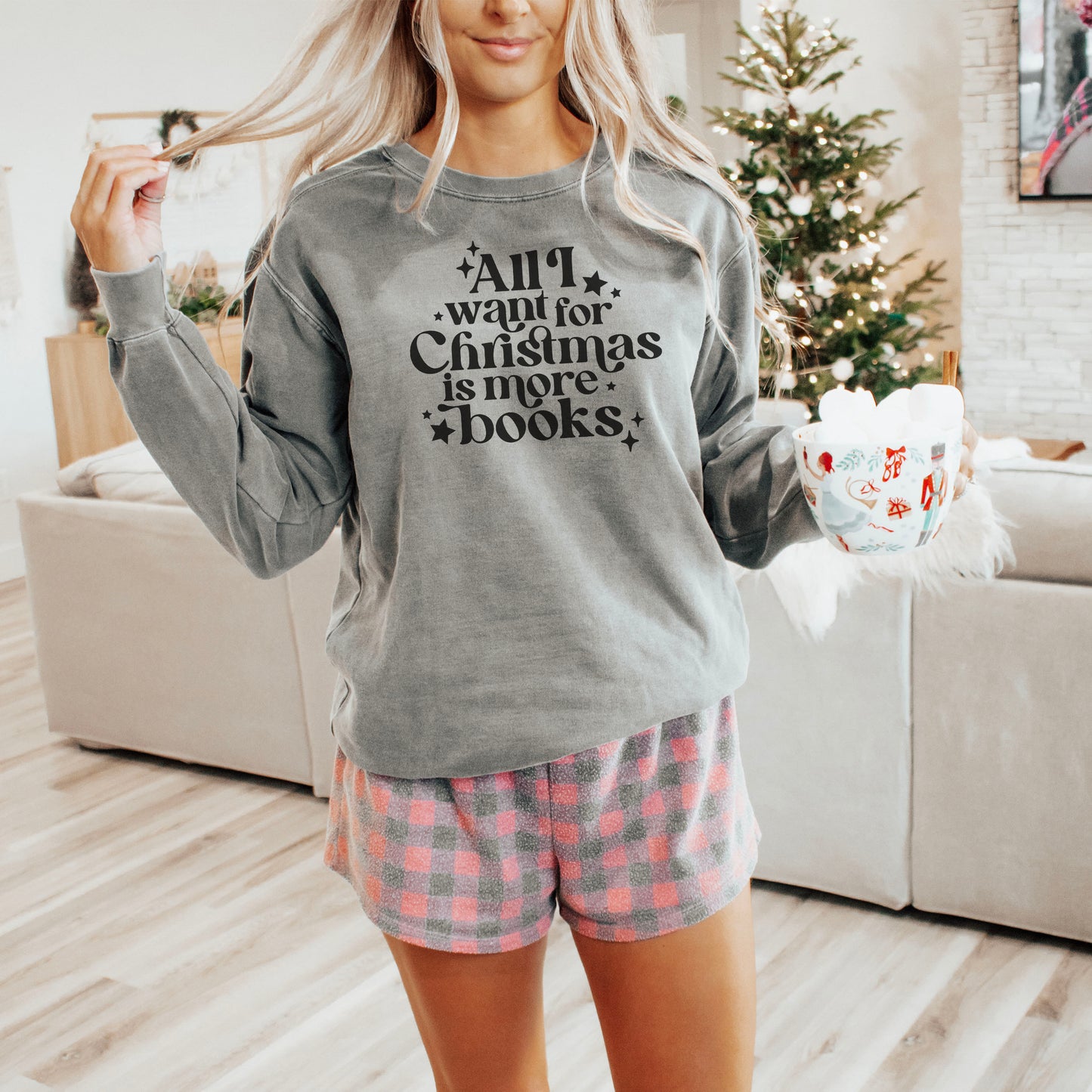 All I Want For Christmas Is More Books Premium Long Sleeve Shirt - Natalia’s Design Studio