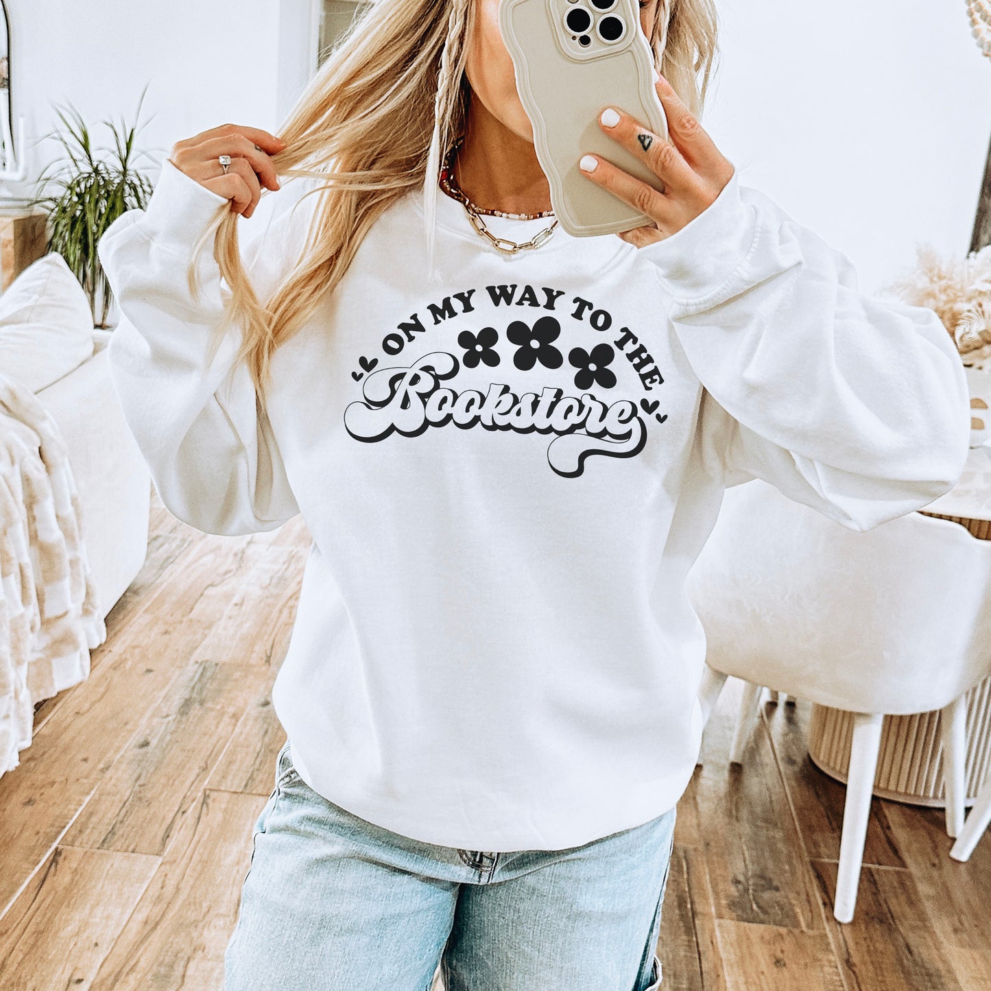 On My Way to the Bookstore Premium Comfort Colors Heavyweight Sweatshirt for Book Lovers