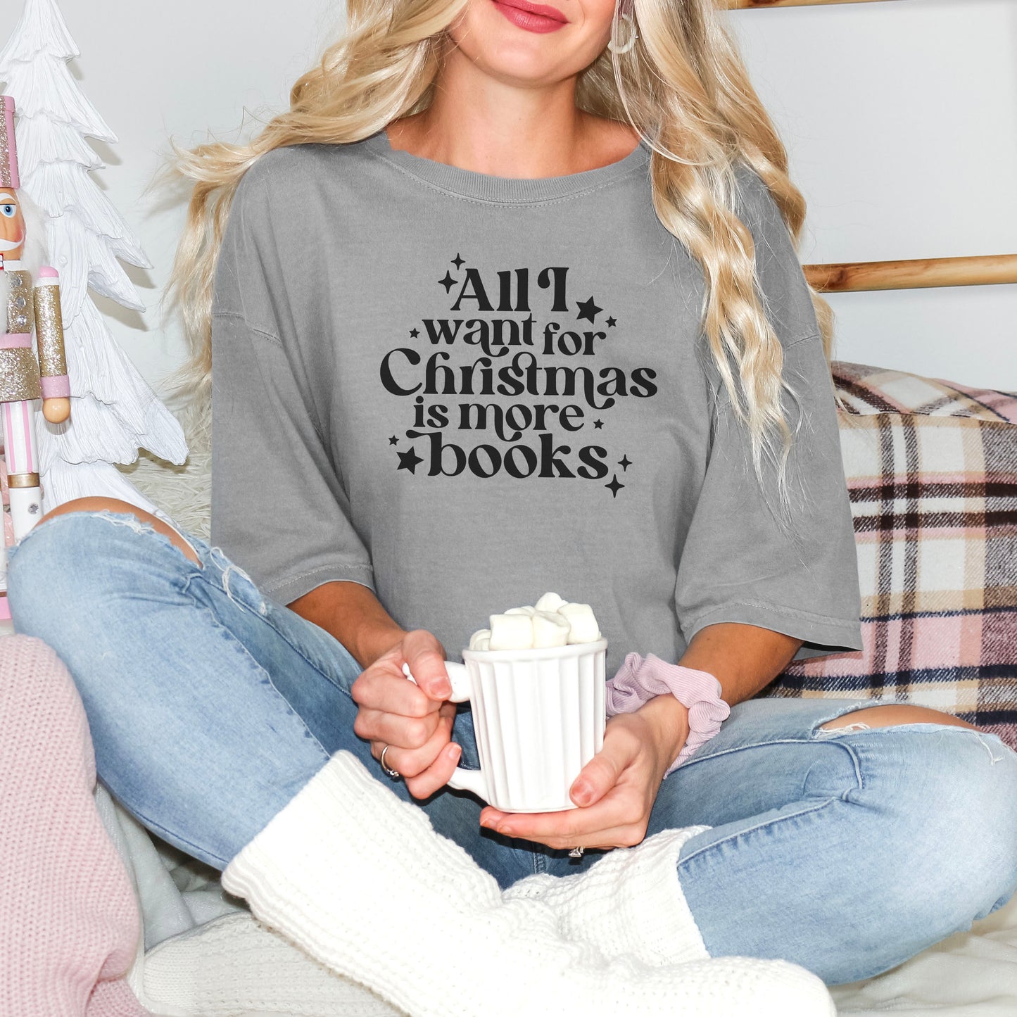 All I Want For Christmas Is More Books Premium Shirt - Natalia’s Design Studio