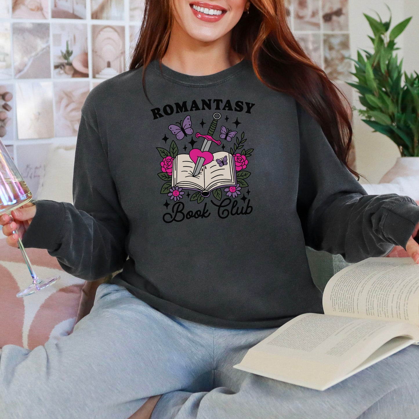 Romantasy Book Club Comfort Colors Long Sleeve Shirt