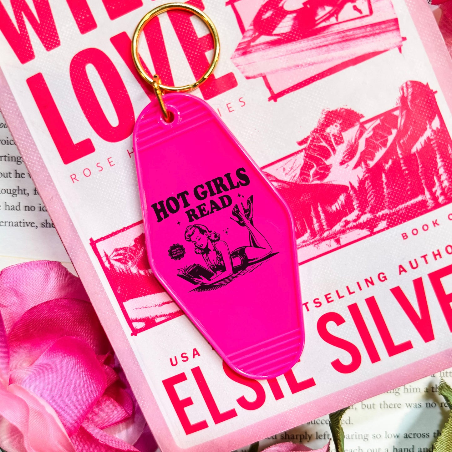 Hot Girls Read Motel Keychain