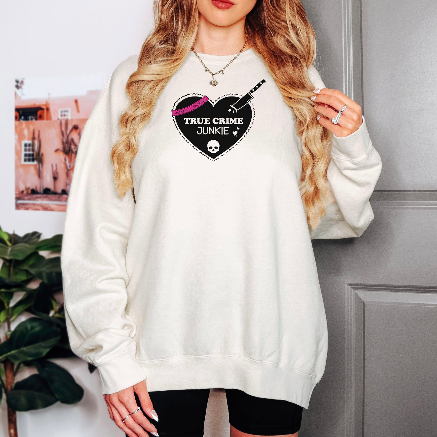 True Crime Junkie Lightweight Bookish Comfort Colors Sweatshirt