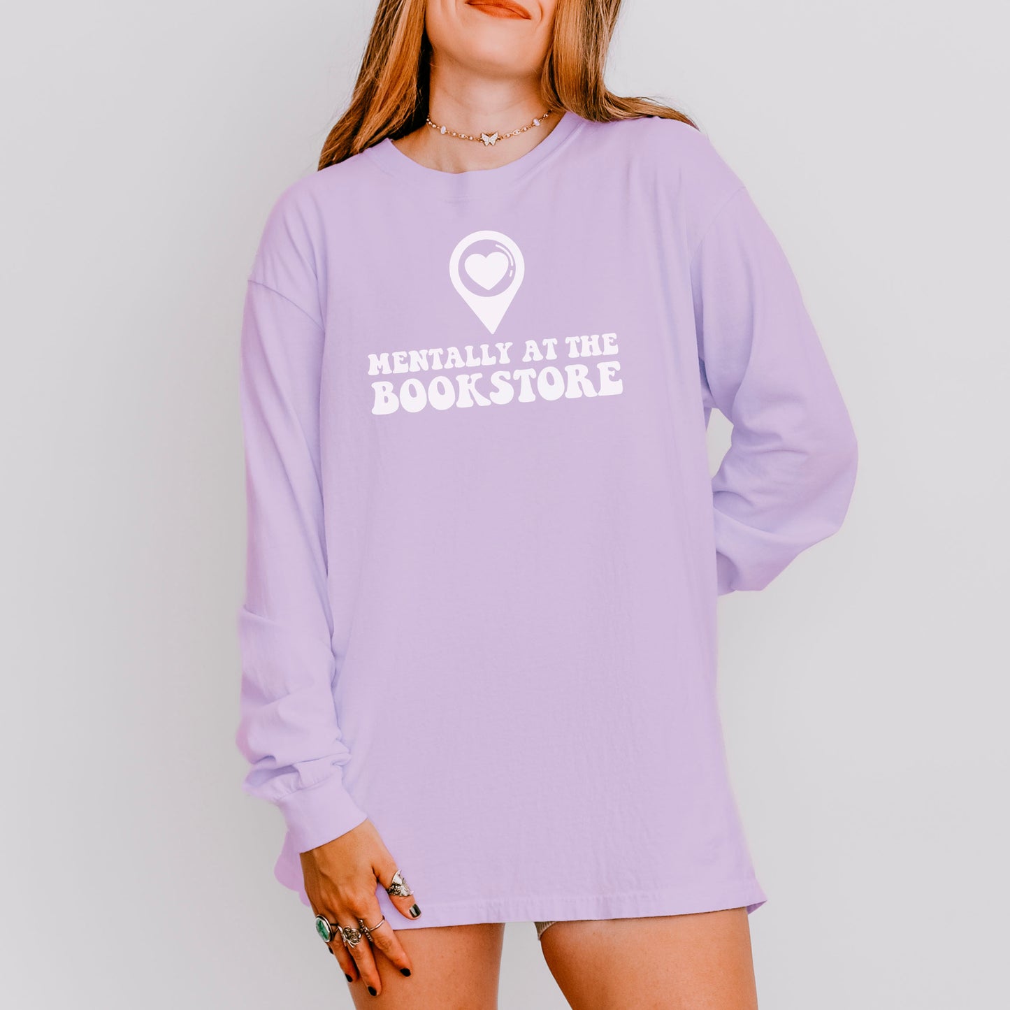 Mentally at the Bookstore Premium Long Sleeve T-Shirt