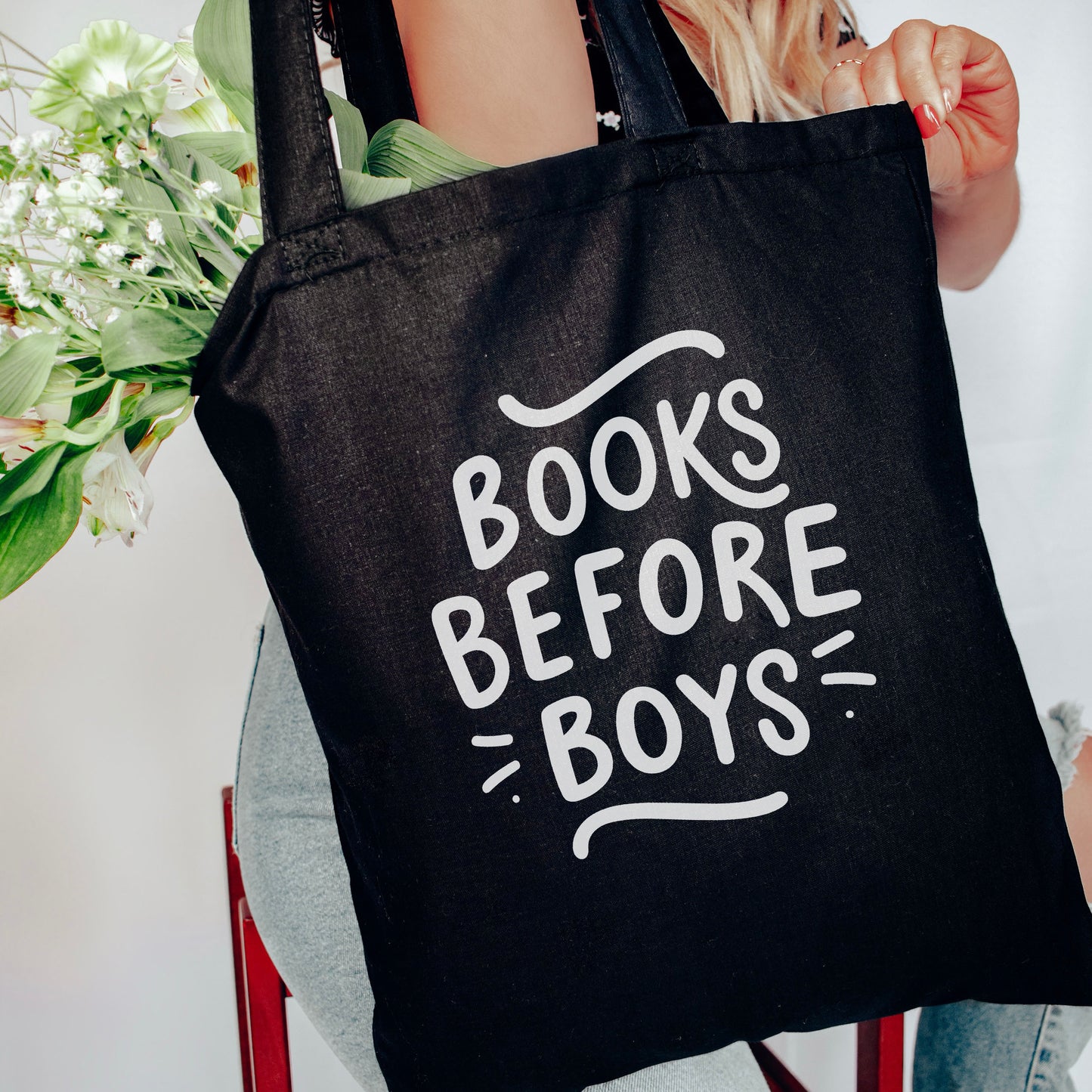 Books Before Boys Tote Bag - Natalia’s Design Studio