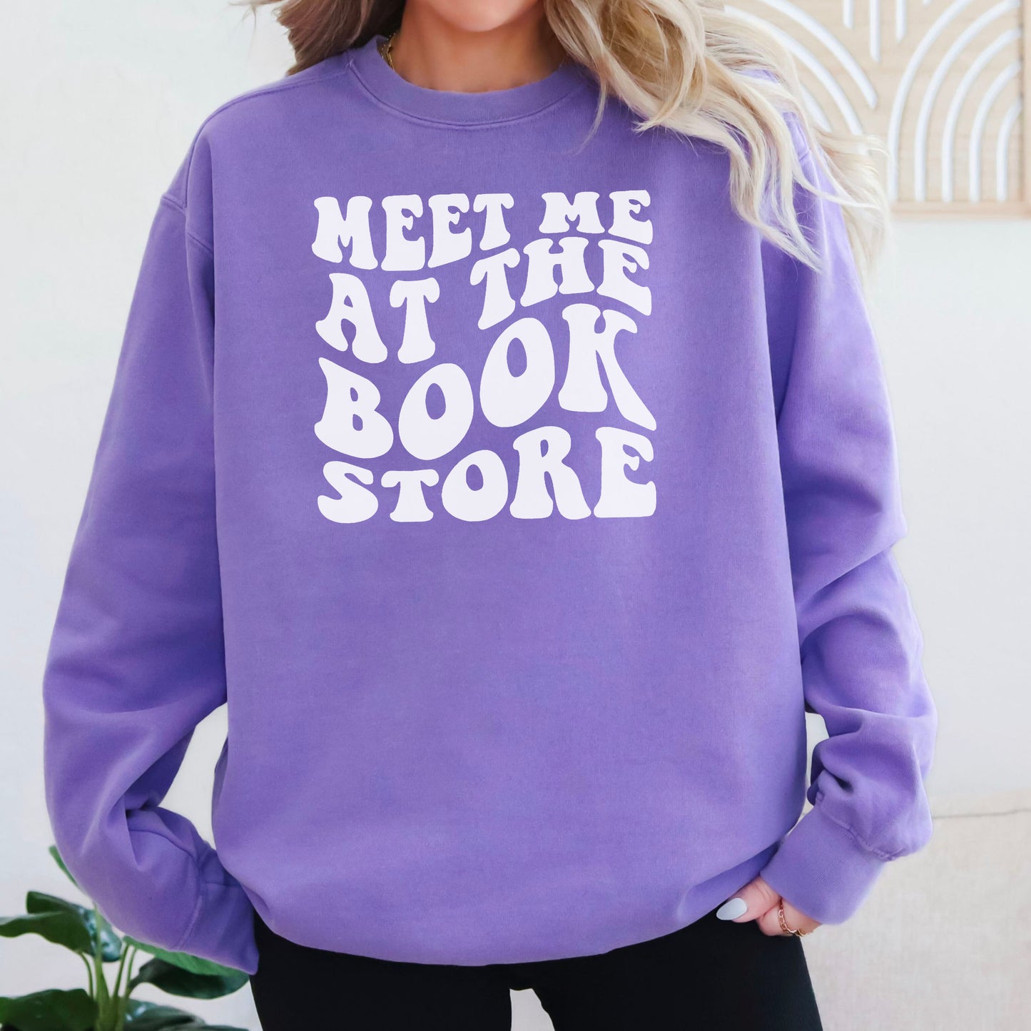 Meet Me At The Bookstore Premium Comfort Colors Sweatshirt | Cozy Bookish Apparel for Literary Lovers