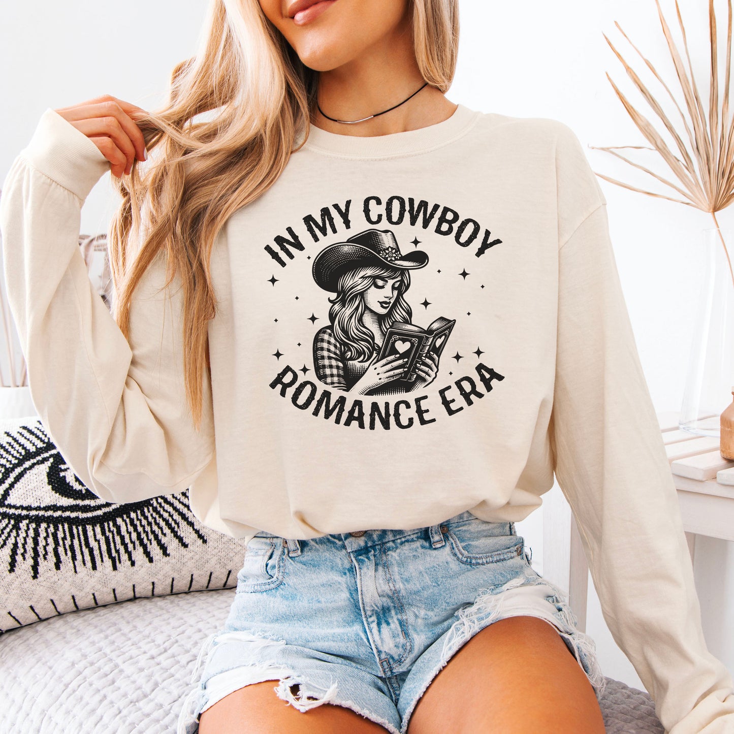 In My Cowboy Romance Era Long Sleeve Shirt | Bookish Comfort Colors Shirt