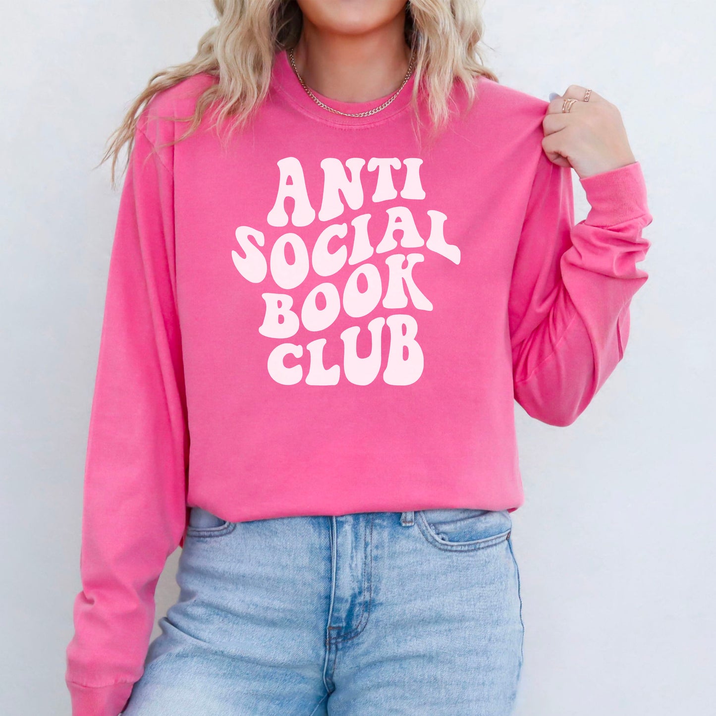 Anti-Social Book Club Long Sleeve Shirt | Premium Comfort Colors Tee for Book Lovers