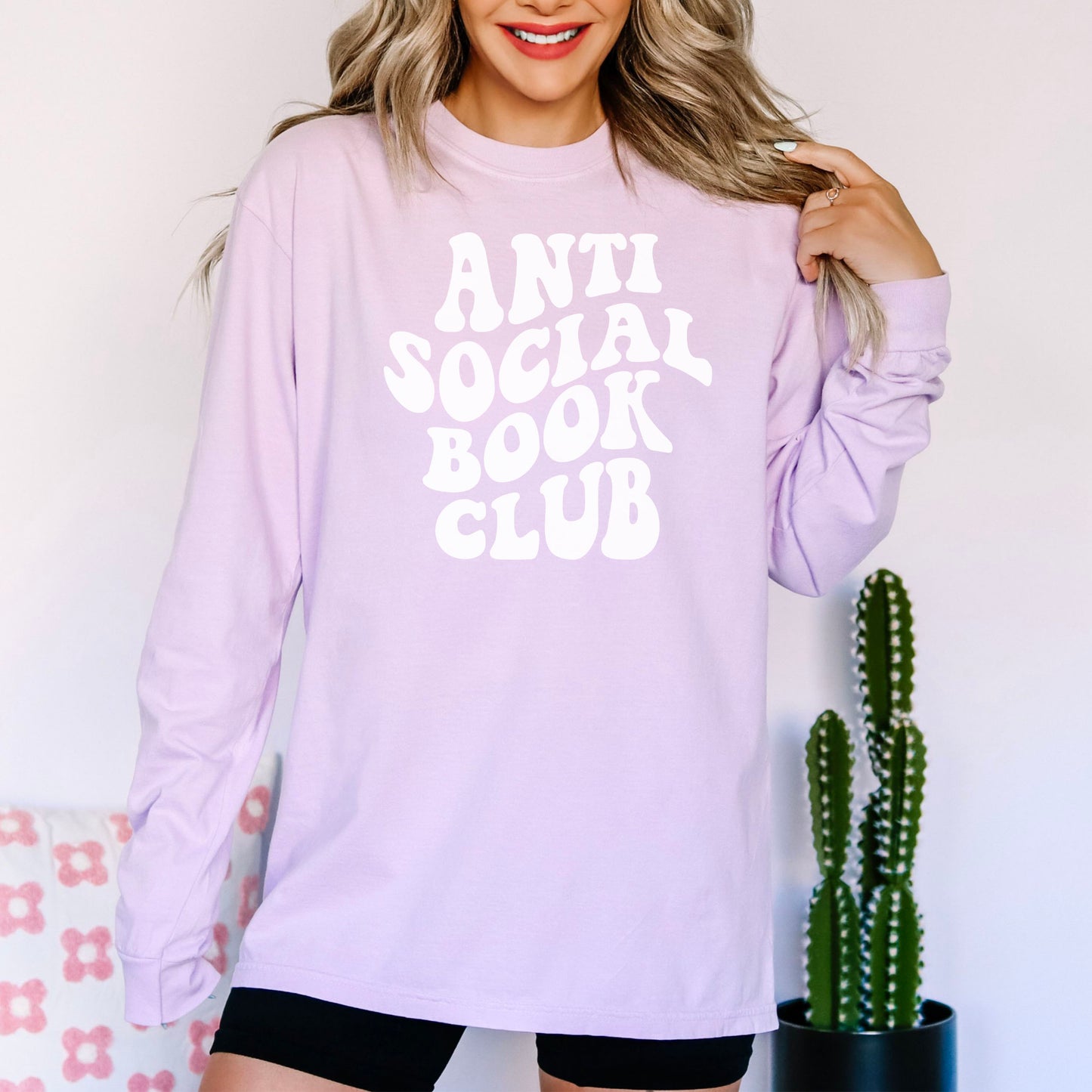 Anti-Social Book Club Long Sleeve Shirt | Premium Comfort Colors Tee for Book Lovers