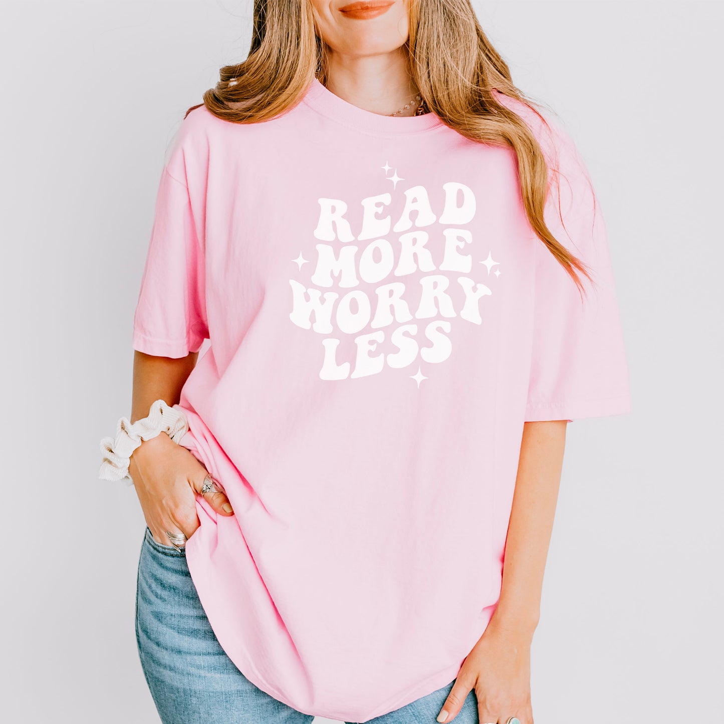 Read More Worry Less Comfort Colors Heavyweight Shirt for Book Lovers | Bookish T-Shirt for Readers