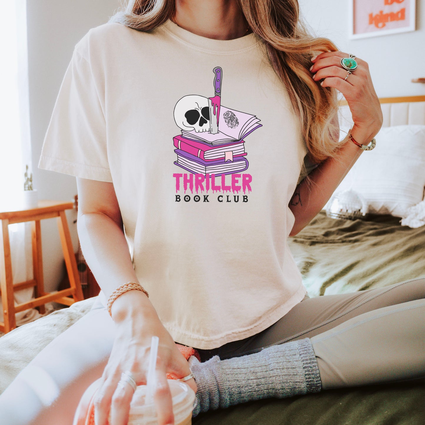 Thriller Book Club Shirt for Book Lovers | Comfort Colors Boxy Cropped