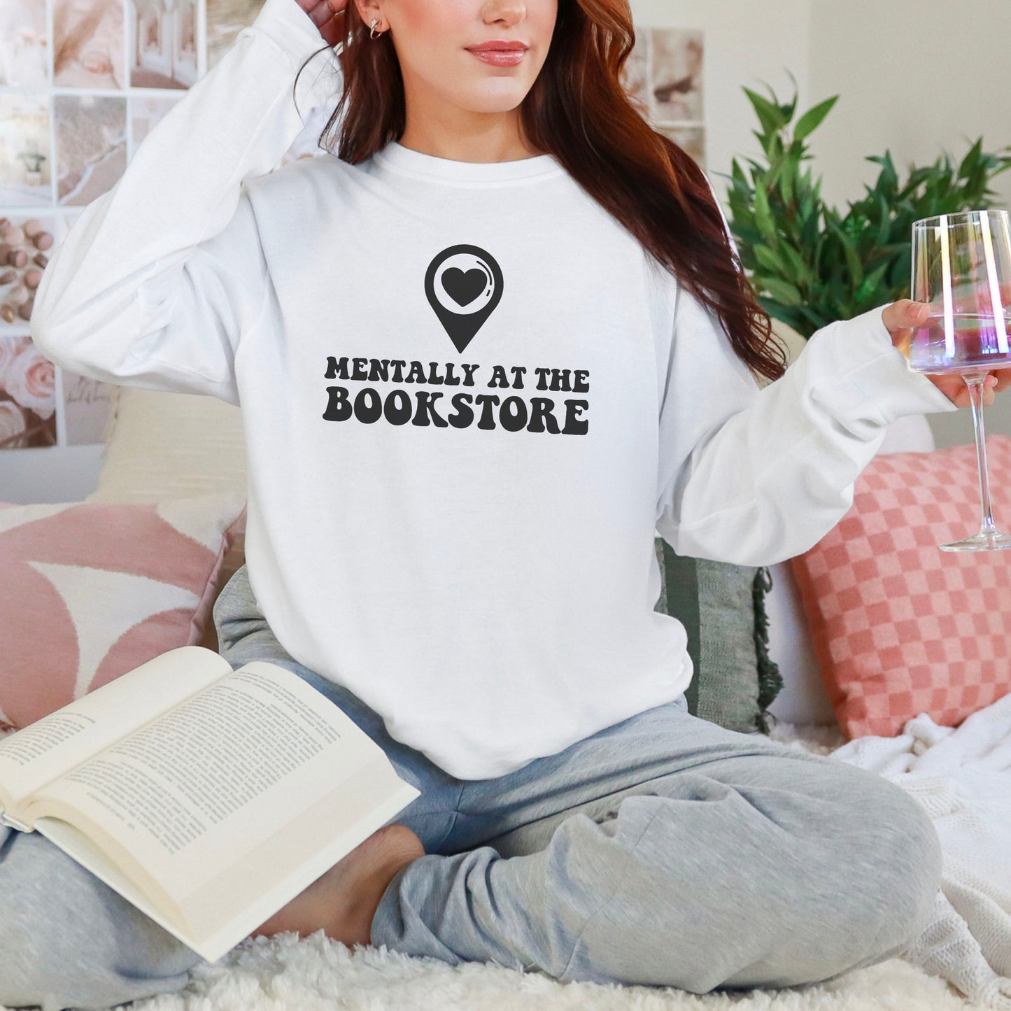 Mentally at the Bookstore Premium Long Sleeve T-Shirt