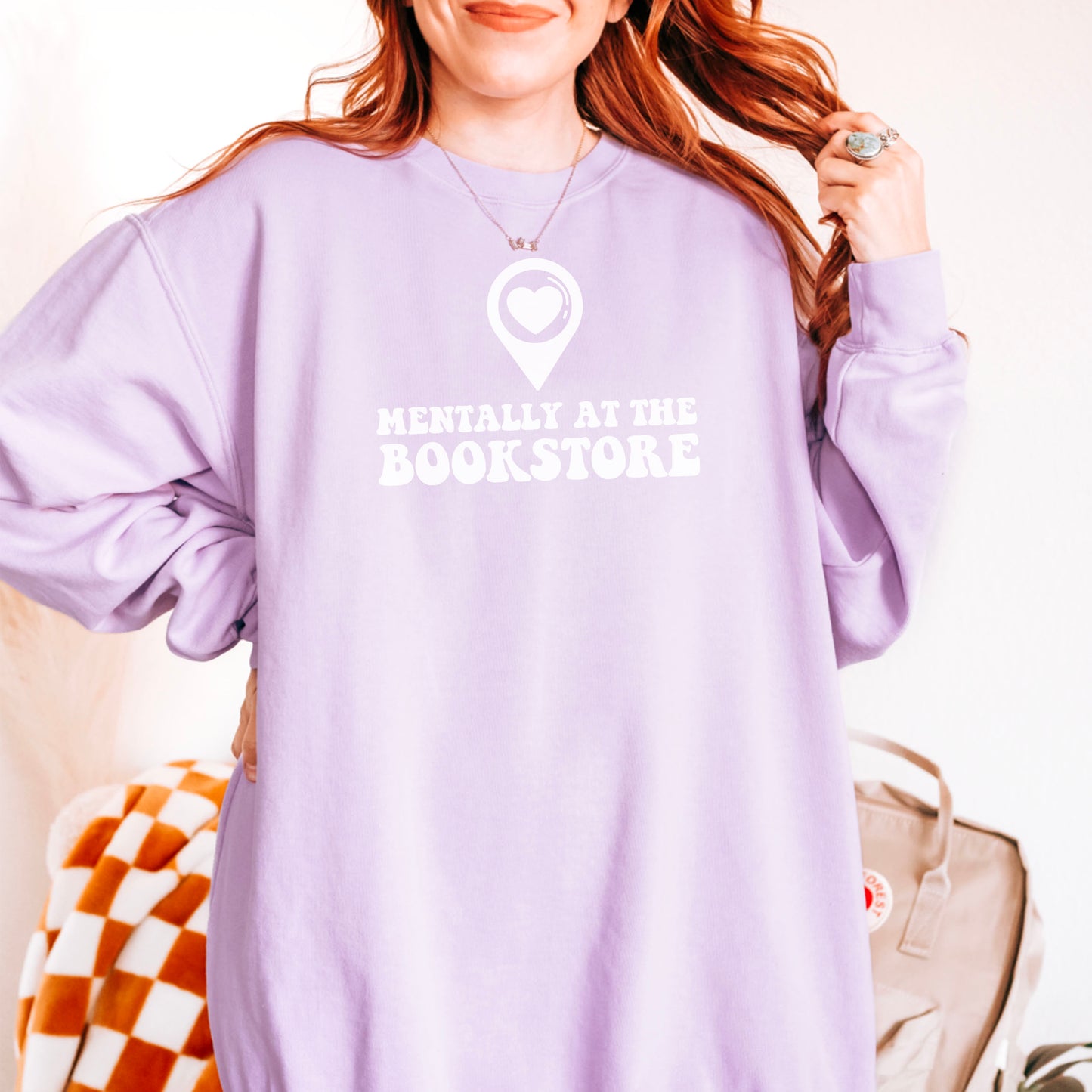 Mentally at the Bookstore Comfort Colors Sweatshirt - Premium Heavyweight Bookish Pullover