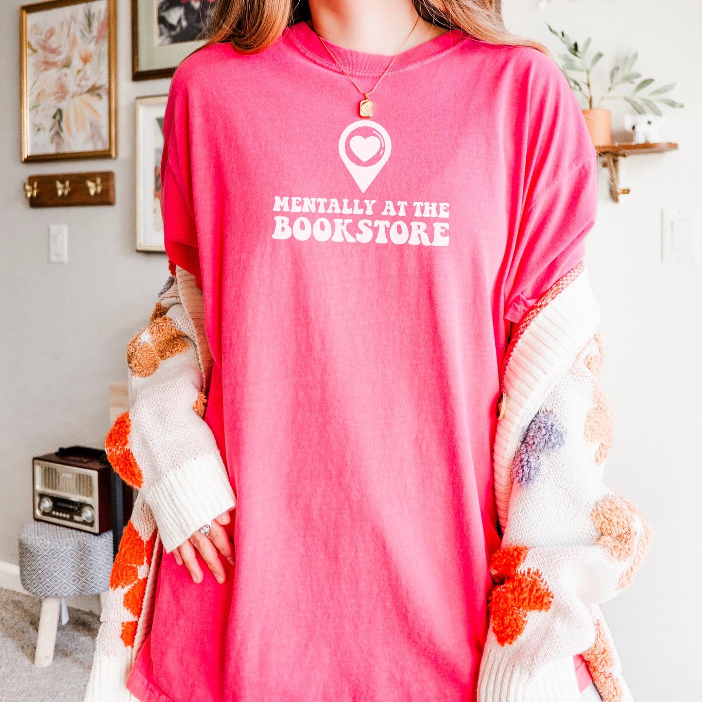 Mentally at the Bookstore Premium Comfort Colors Shirt for Book Lovers