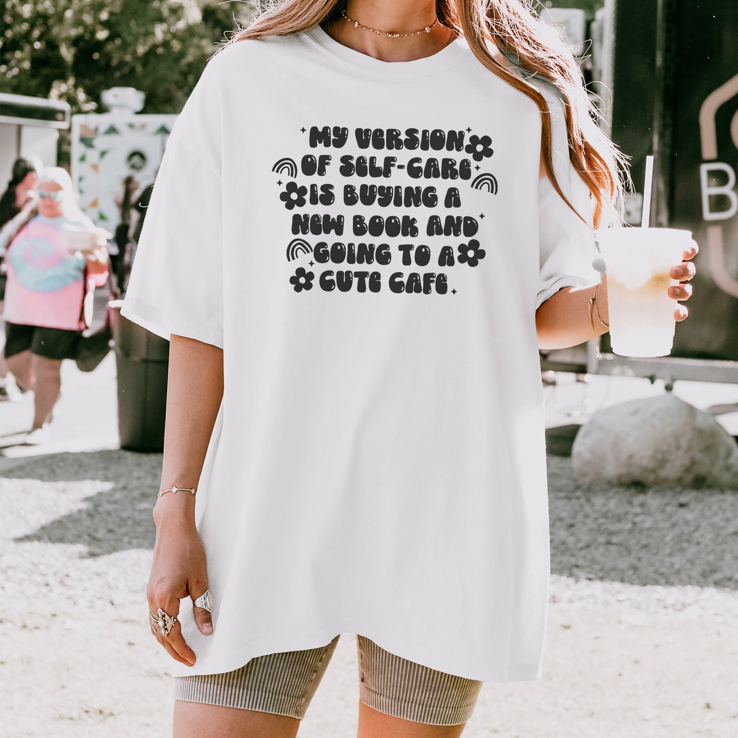 My Version Of Self Care Is Buying a New Book and Going to A Cute Cafe Premium T-Shirt