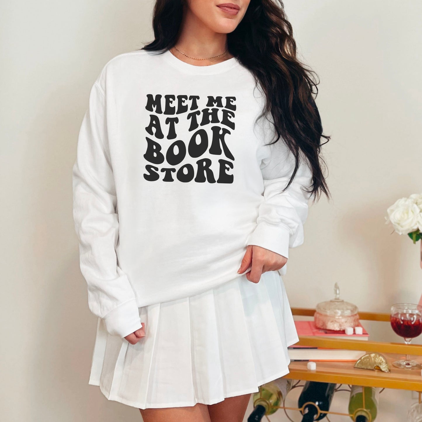 Meet Me At The Bookstore Premium Comfort Colors Sweatshirt | Cozy Bookish Apparel for Literary Lovers