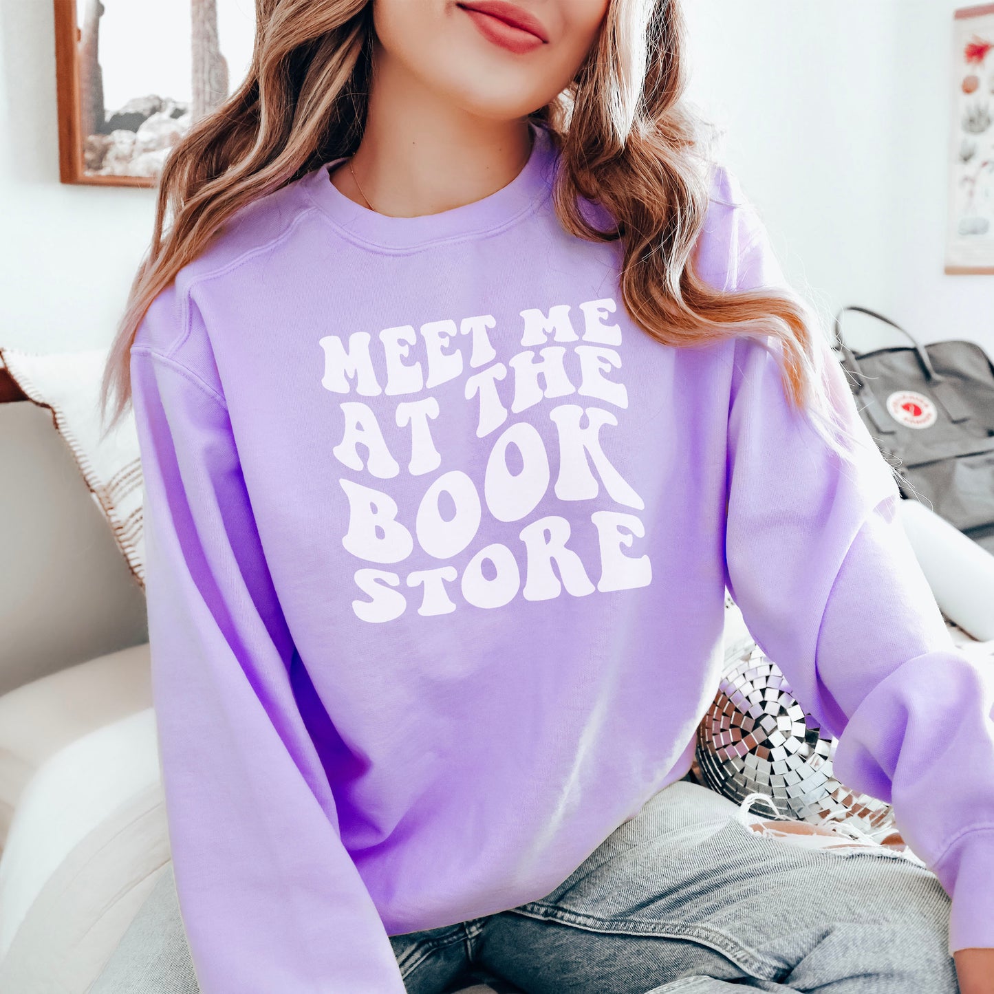 Meet Me At The Bookstore Premium Comfort Colors Sweatshirt | Cozy Bookish Apparel for Literary Lovers