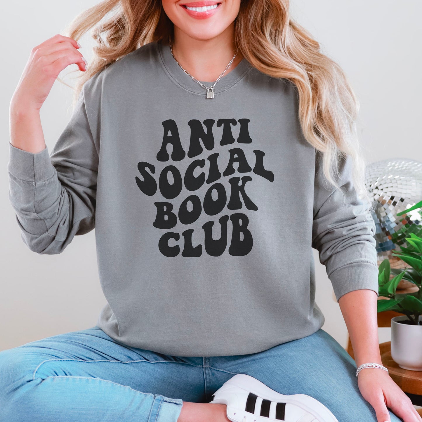 Anti-Social Book Club Long Sleeve Shirt | Premium Comfort Colors Tee for Book Lovers