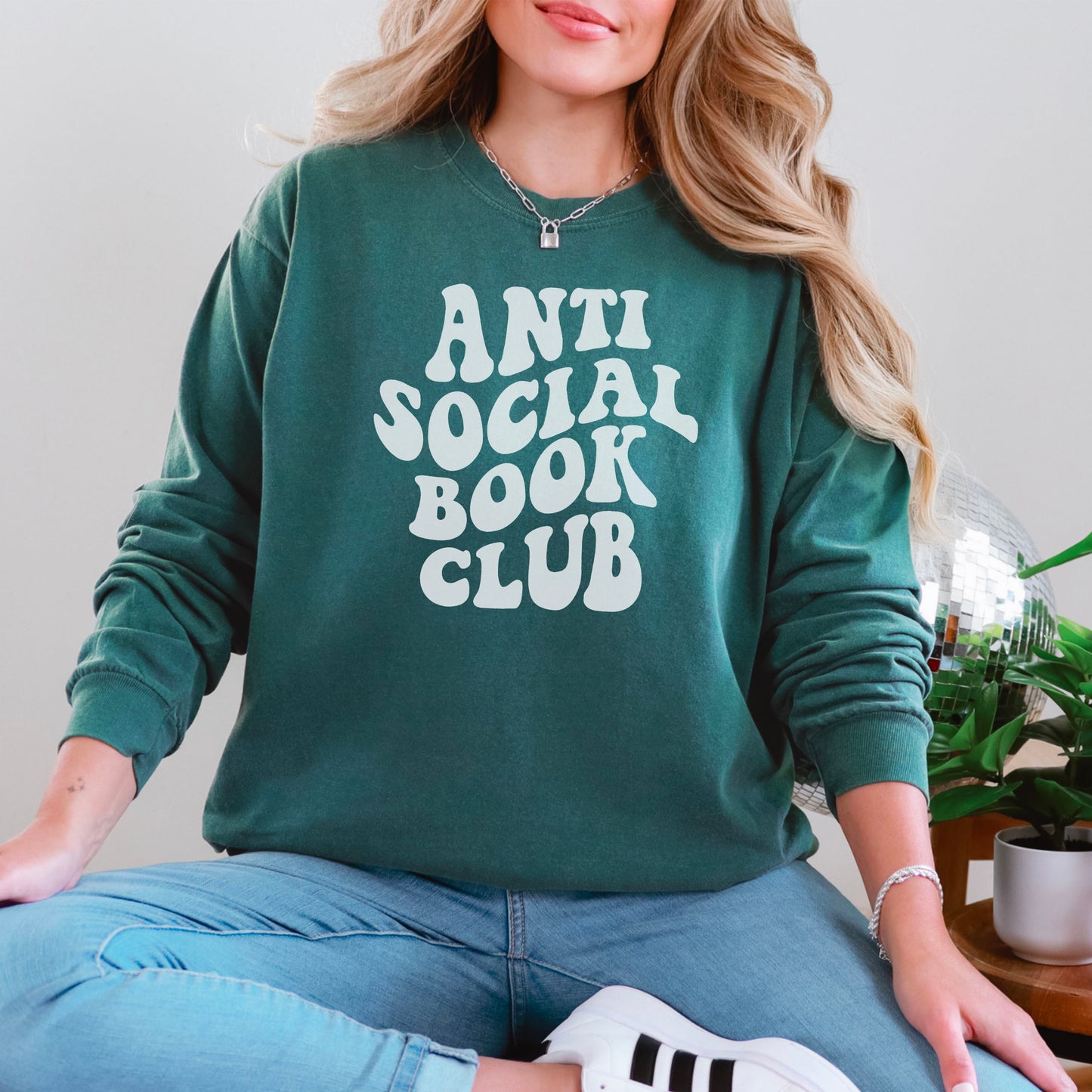 Anti-Social Book Club Long Sleeve Shirt | Premium Comfort Colors Tee for Book Lovers