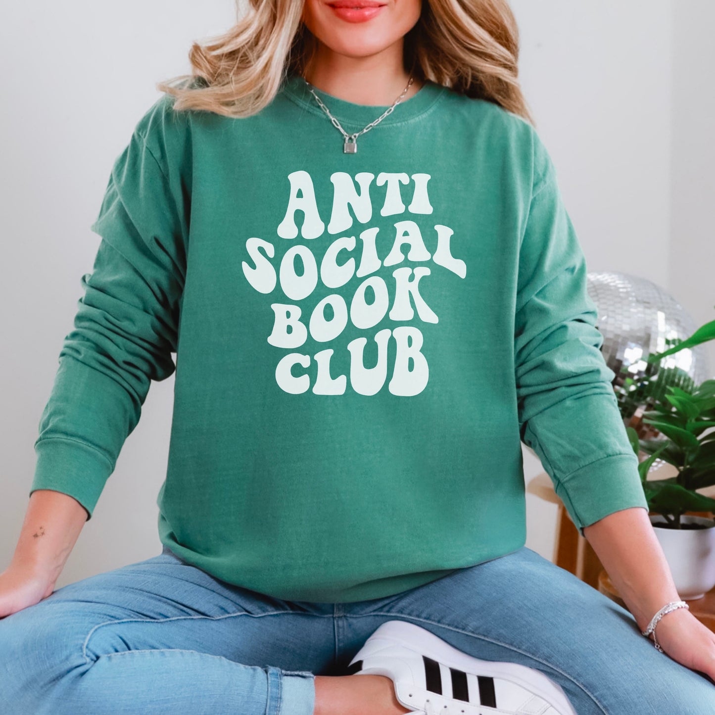 Anti-Social Book Club Long Sleeve Shirt | Premium Comfort Colors Tee for Book Lovers