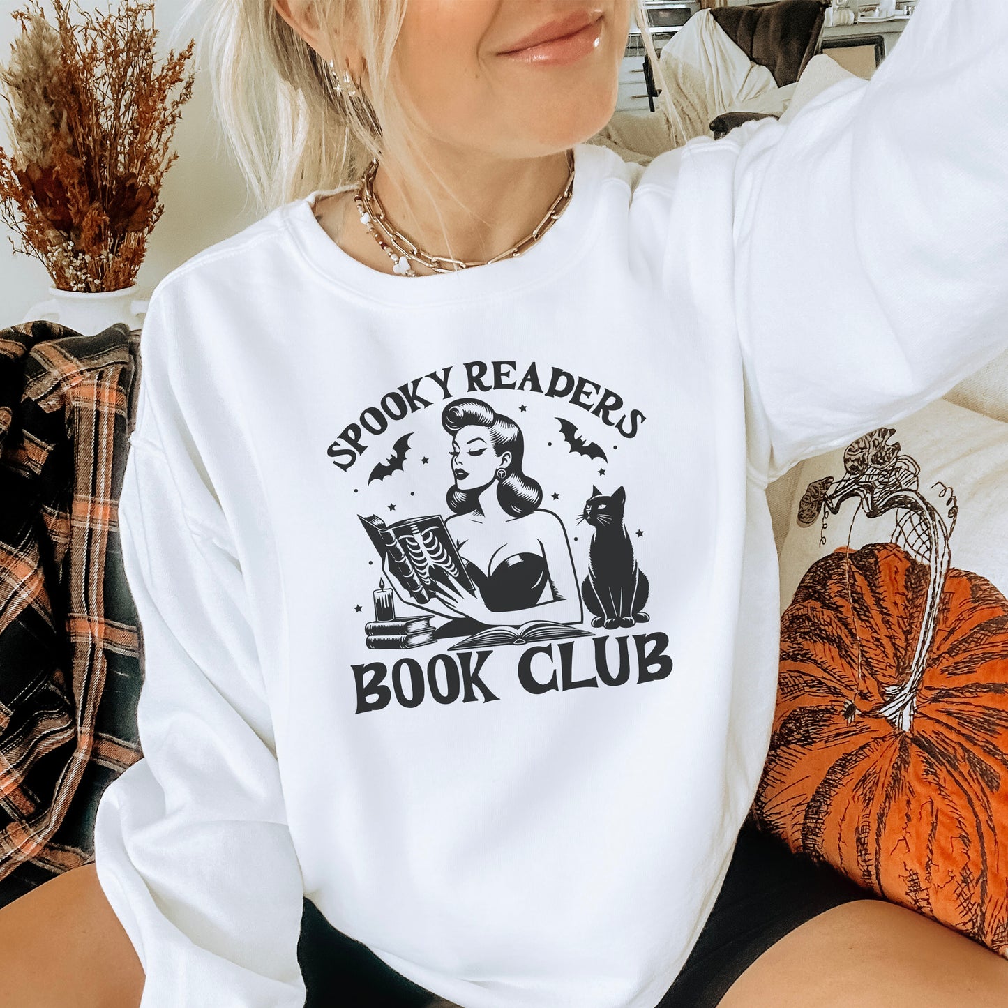 Spooky Readers Book Club Sweatshirt | Premium Heavyweight Comfort Colors Halloween Bookish Apparel for Readers