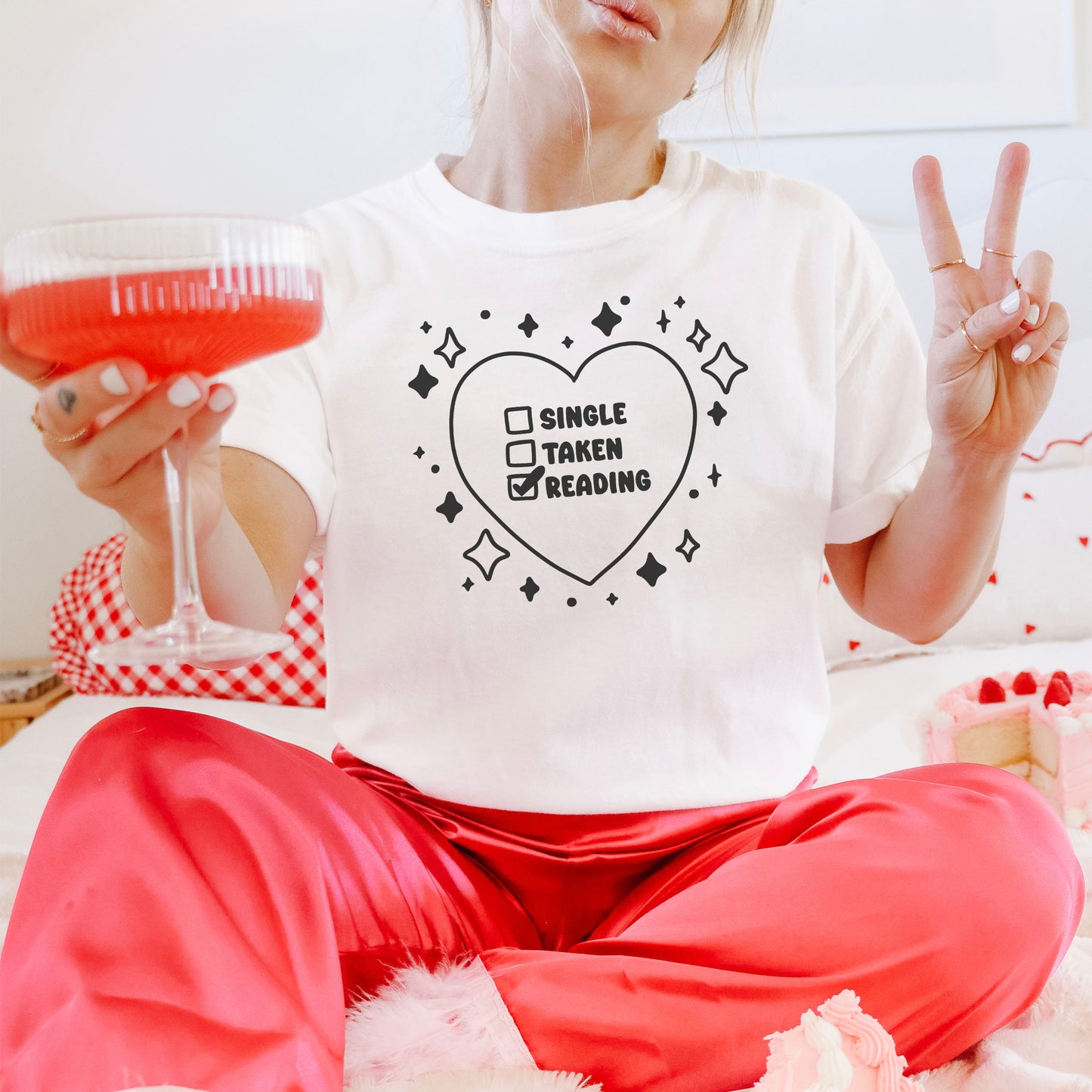 Single Taken Reading Bookish Premium Comfort Colors Shirt for Valentine's Day