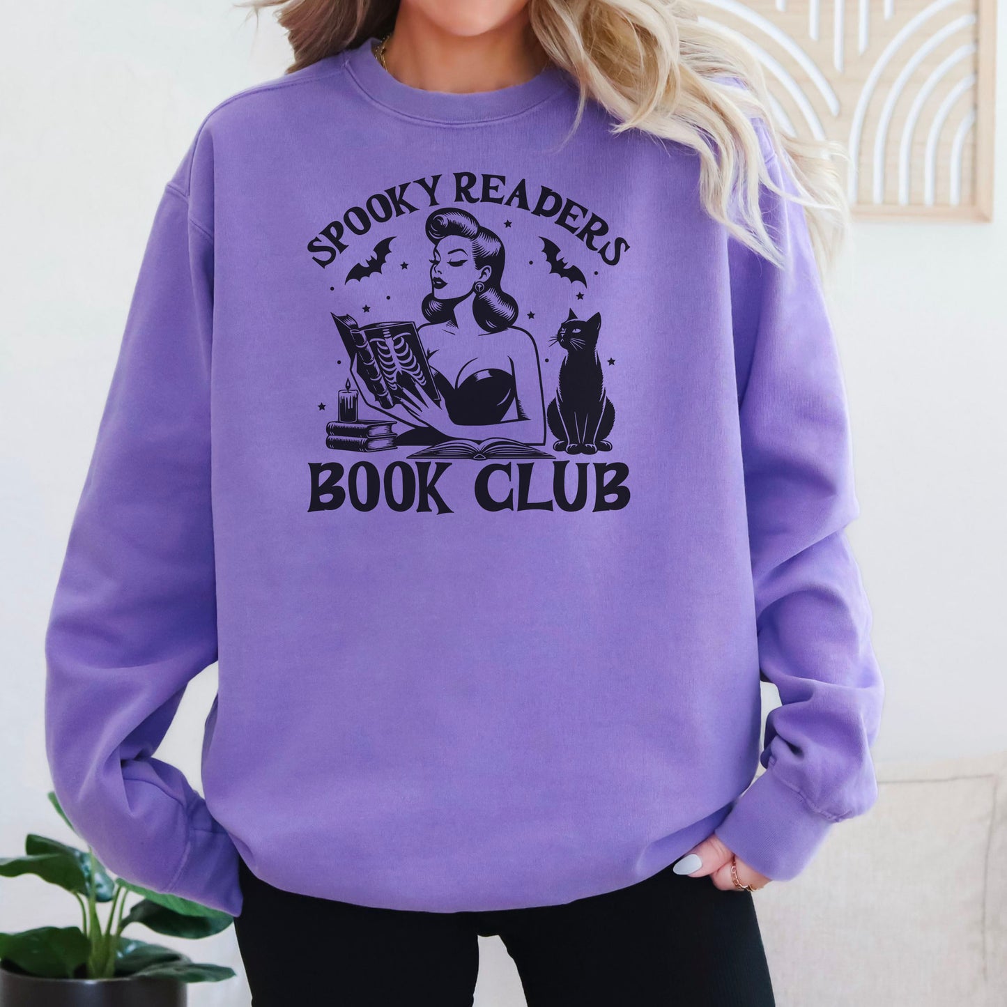 Spooky Readers Book Club Sweatshirt | Premium Heavyweight Comfort Colors Halloween Bookish Apparel for Readers