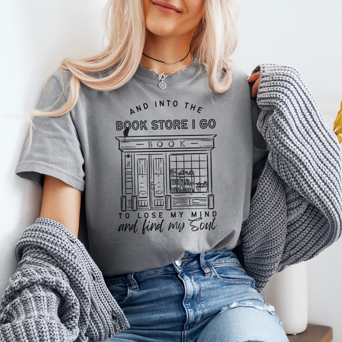 Into the Bookstore I Go Comfort Colors Shirt | Premium Heavyweight Bookish Tee for Cozy and Stylish Bookstore Adventures