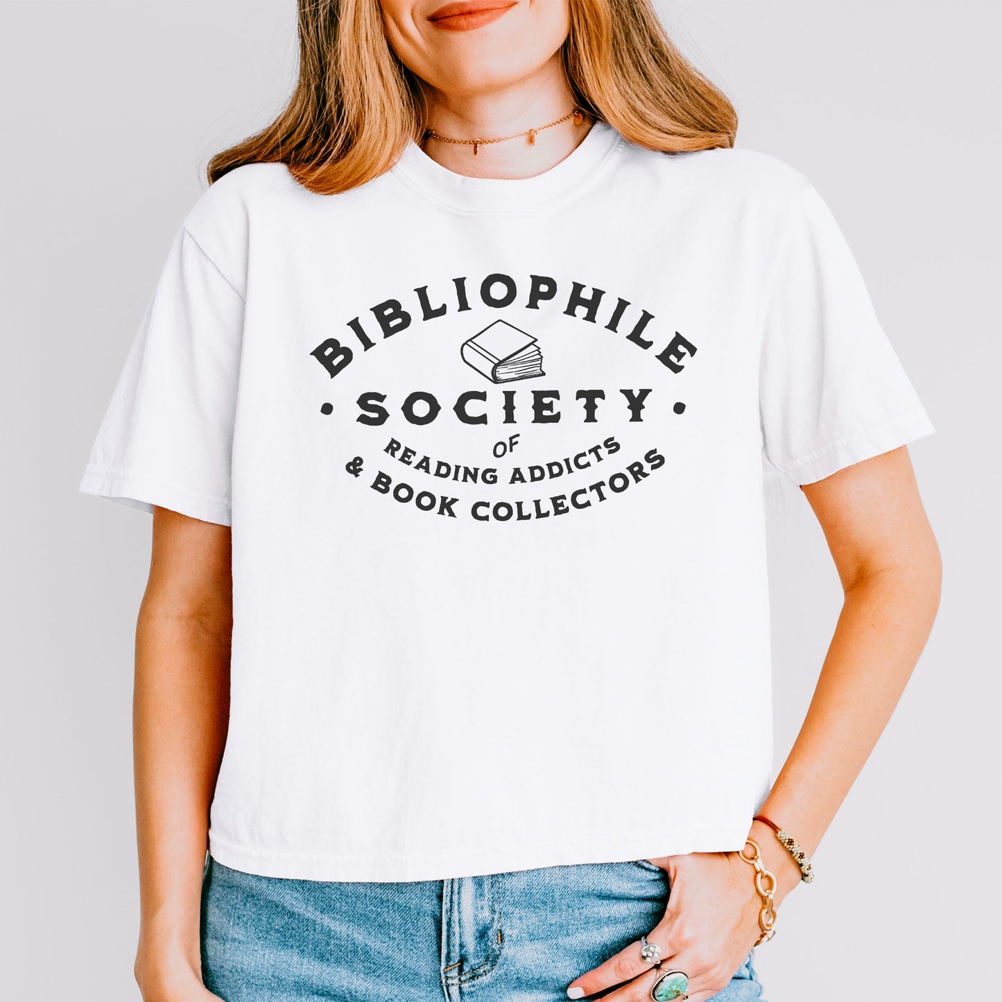 Bibliophile Society Comfort Colors Boxy Cropped Shirt