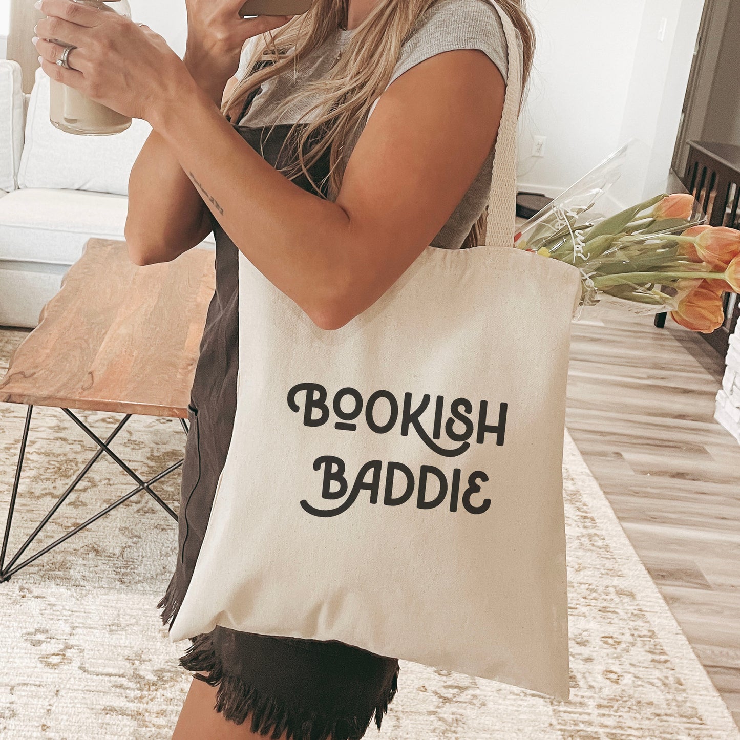Bookish Baddie Canvas Tote Bag | Reader's Perfect Companion