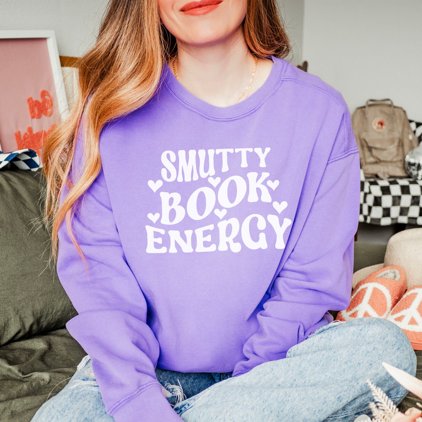 Smutty Book Energy Comfort Colors Sweatshirt
