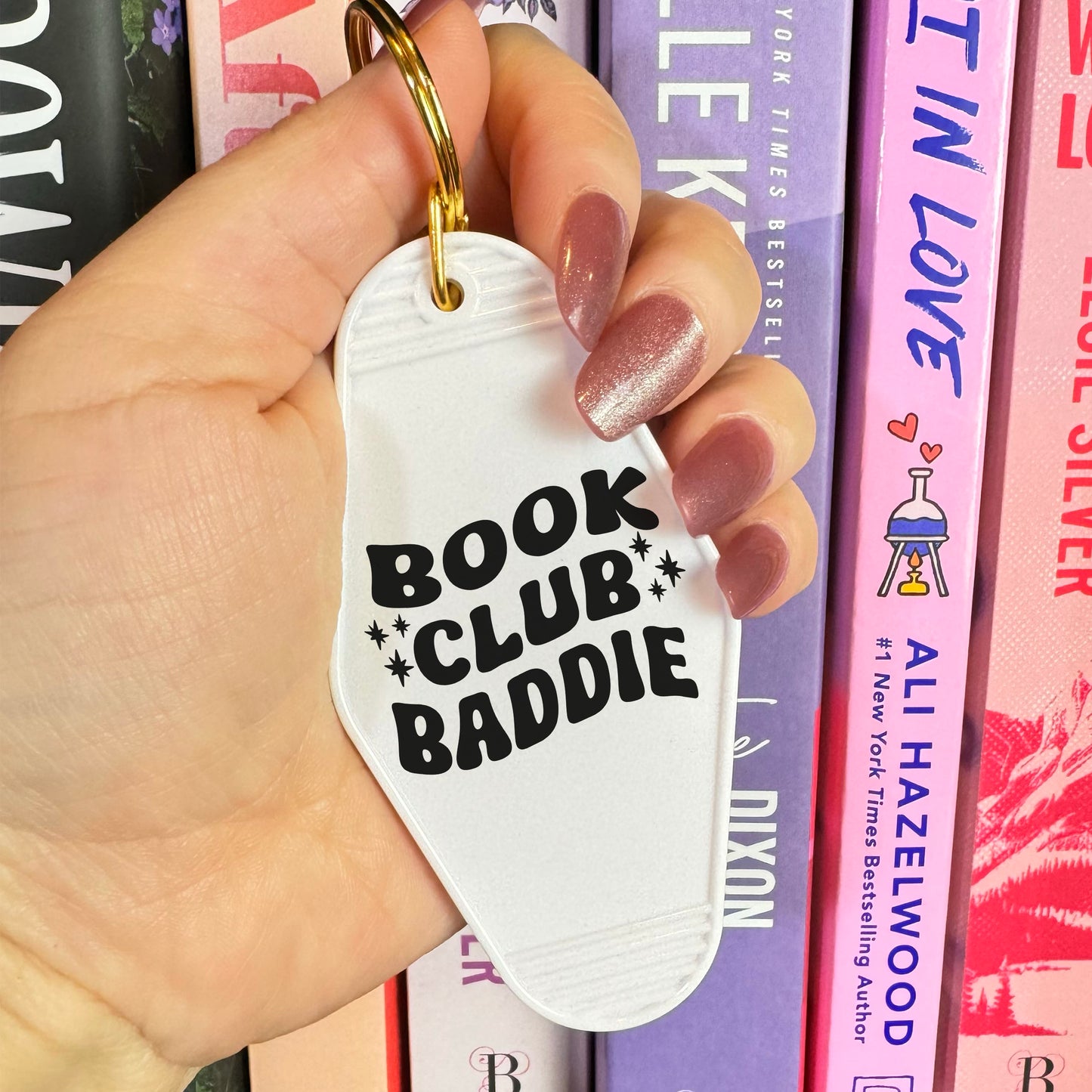 Book Club Baddie Motel Keychain
