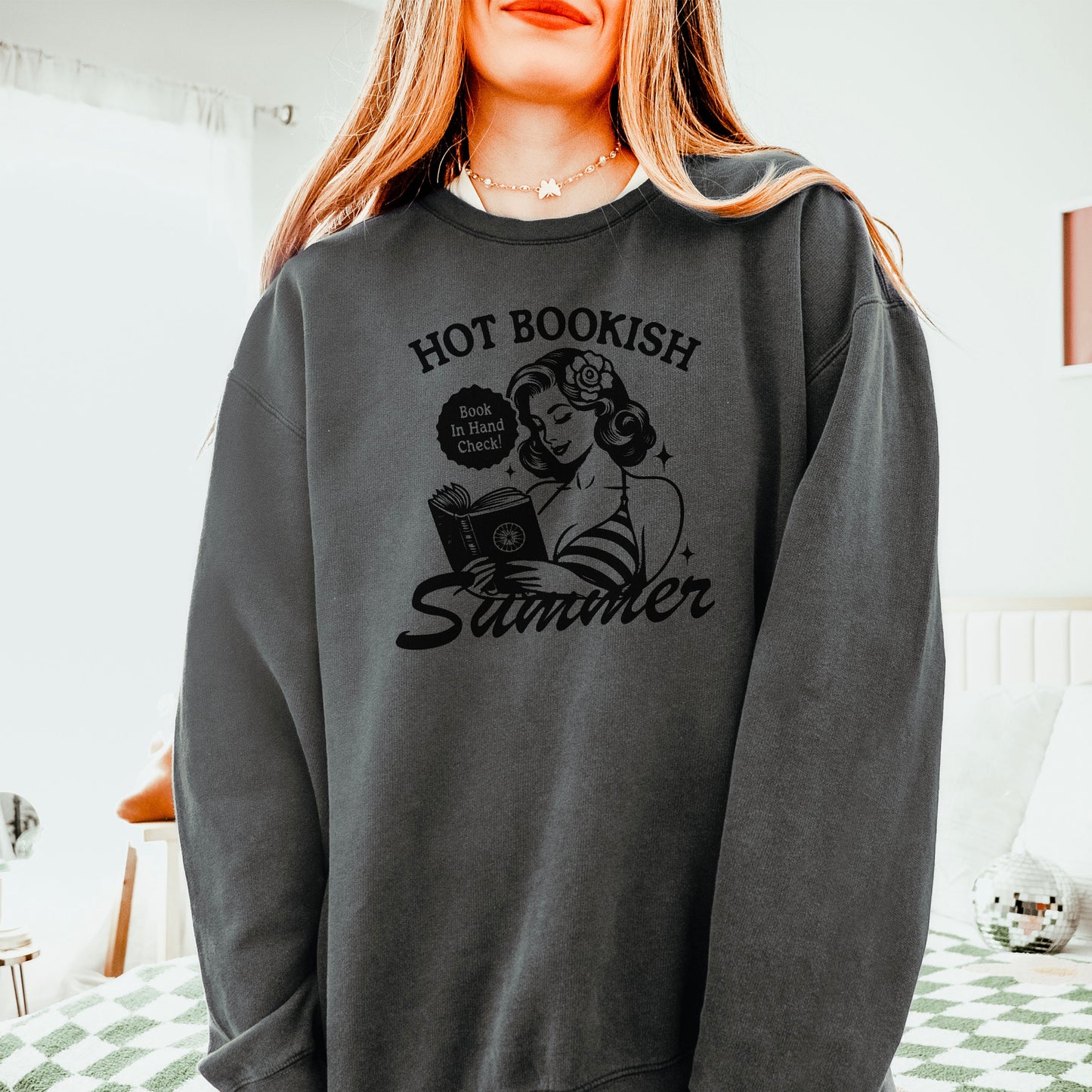 Hot Bookish Summer Lightweight Premium Comfort Colors Sweatshirt