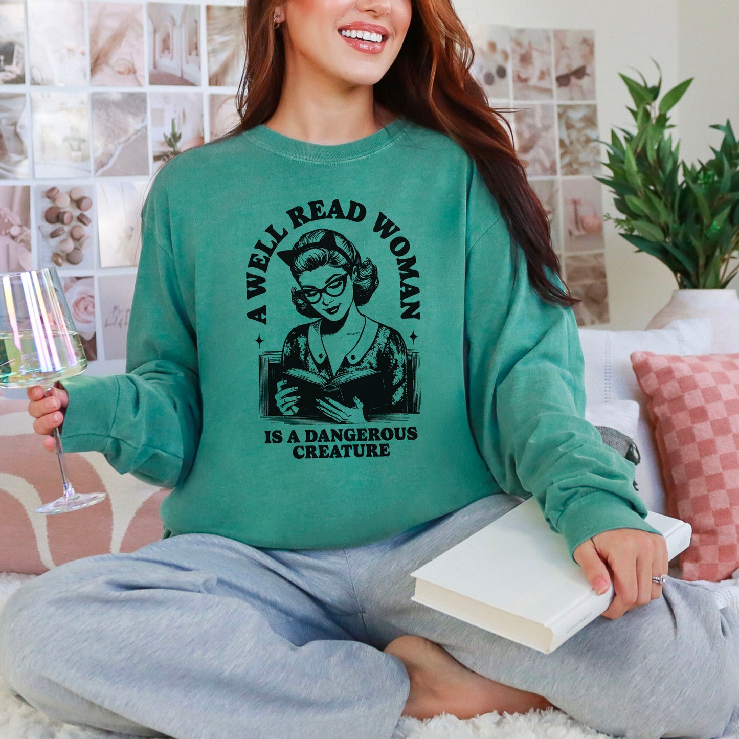A Well Read Woman Is a Dangerous Creature Premium Long Sleeve Shirt