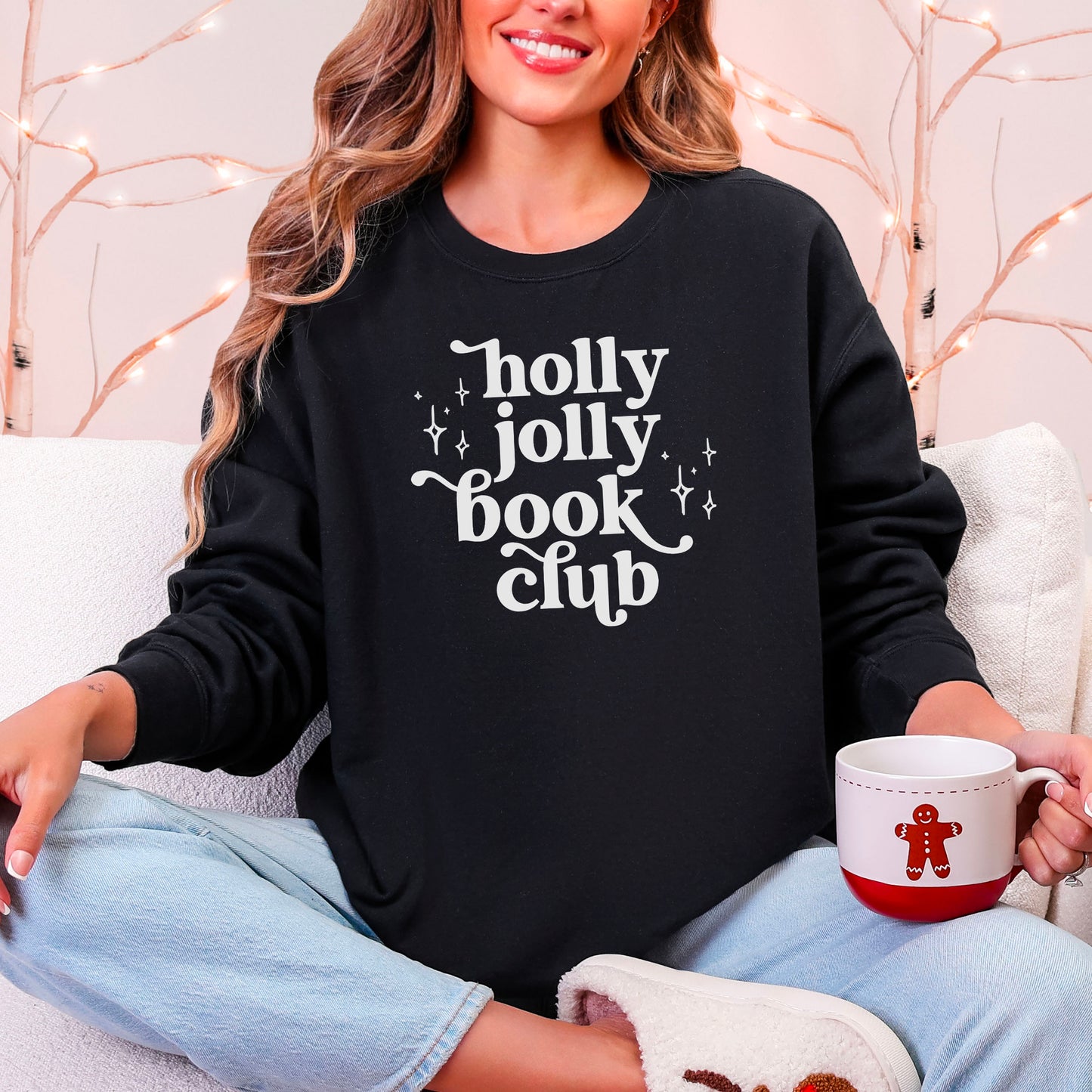 Holly Jolly Book Club Lightweight Comfort Colors Sweatshirt