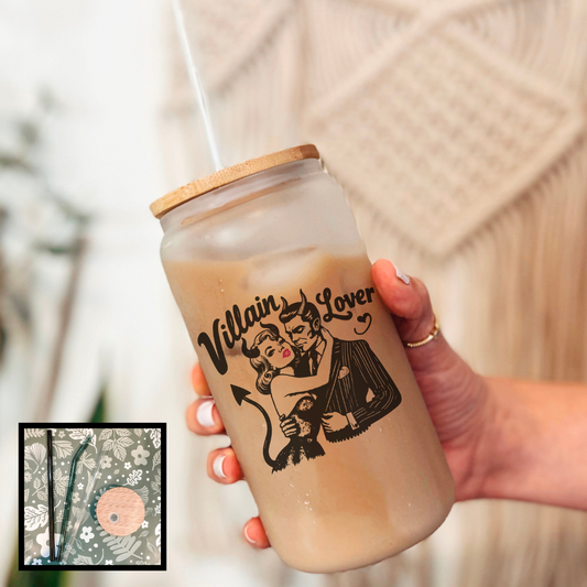 Villain Lover Frosted Glass Cup